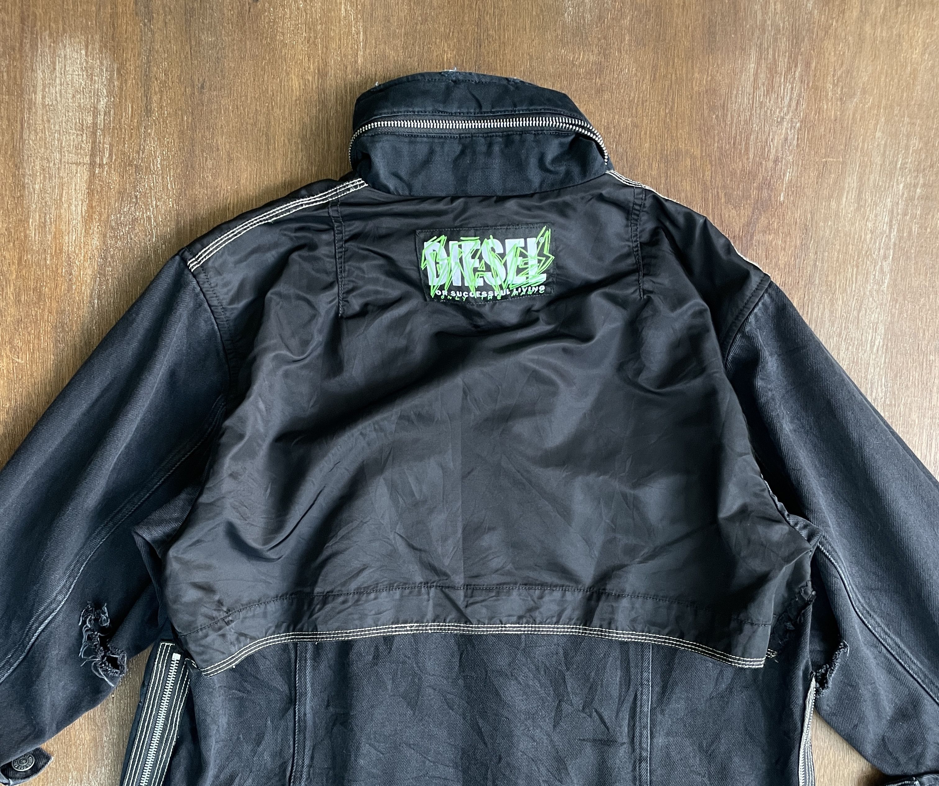Diesel DIESEL 4 Pockets Y2K Punk Jacket Size US XXS / EU 40 - 9 Thumbnail