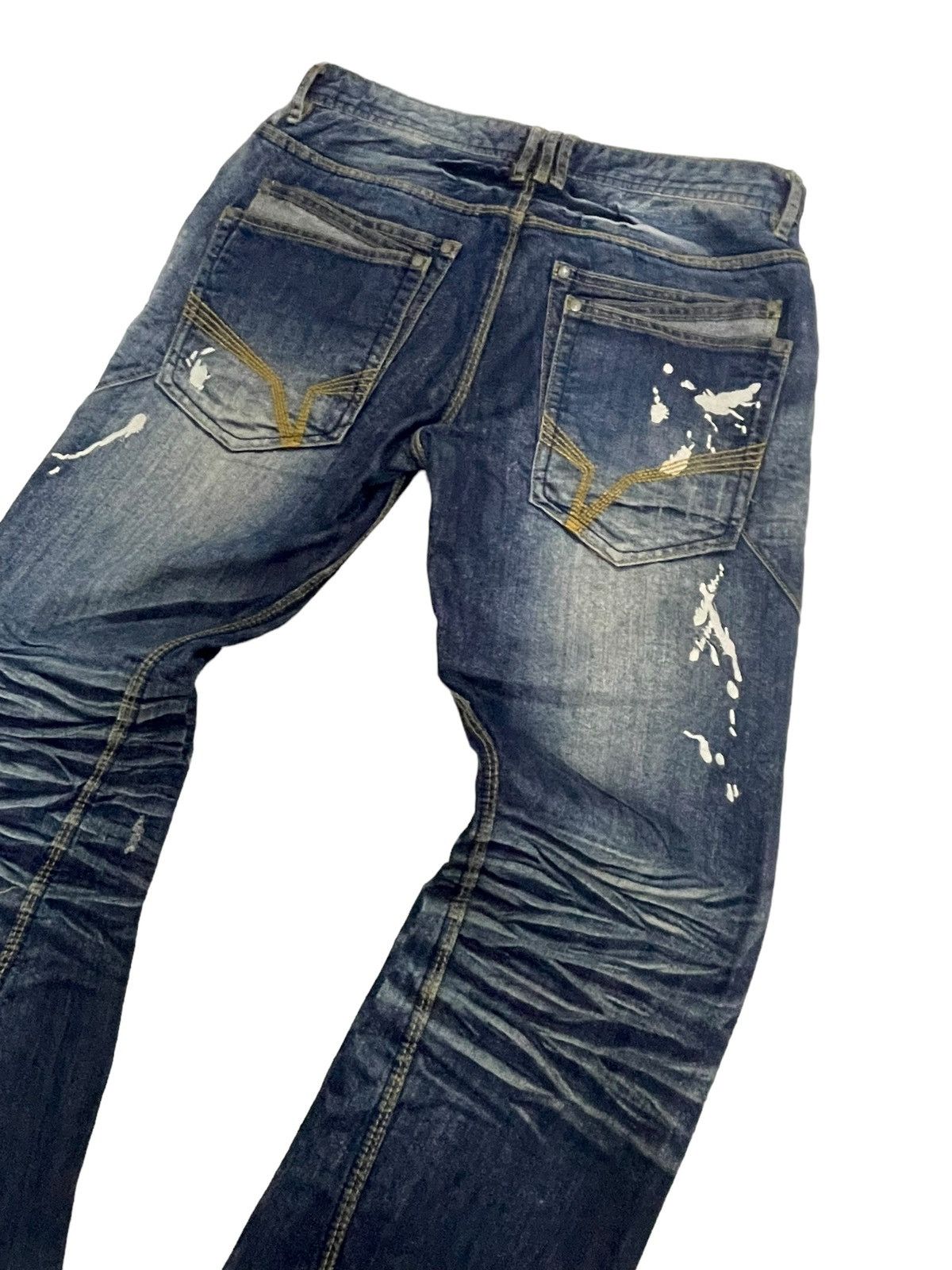 HIDEAWAYS × Hysteric Glamour Hideaway Nicole Muddy Wash Heavy Whiskers Flared Jeans Size US 30 / EU 46 - 12 Thumbnail