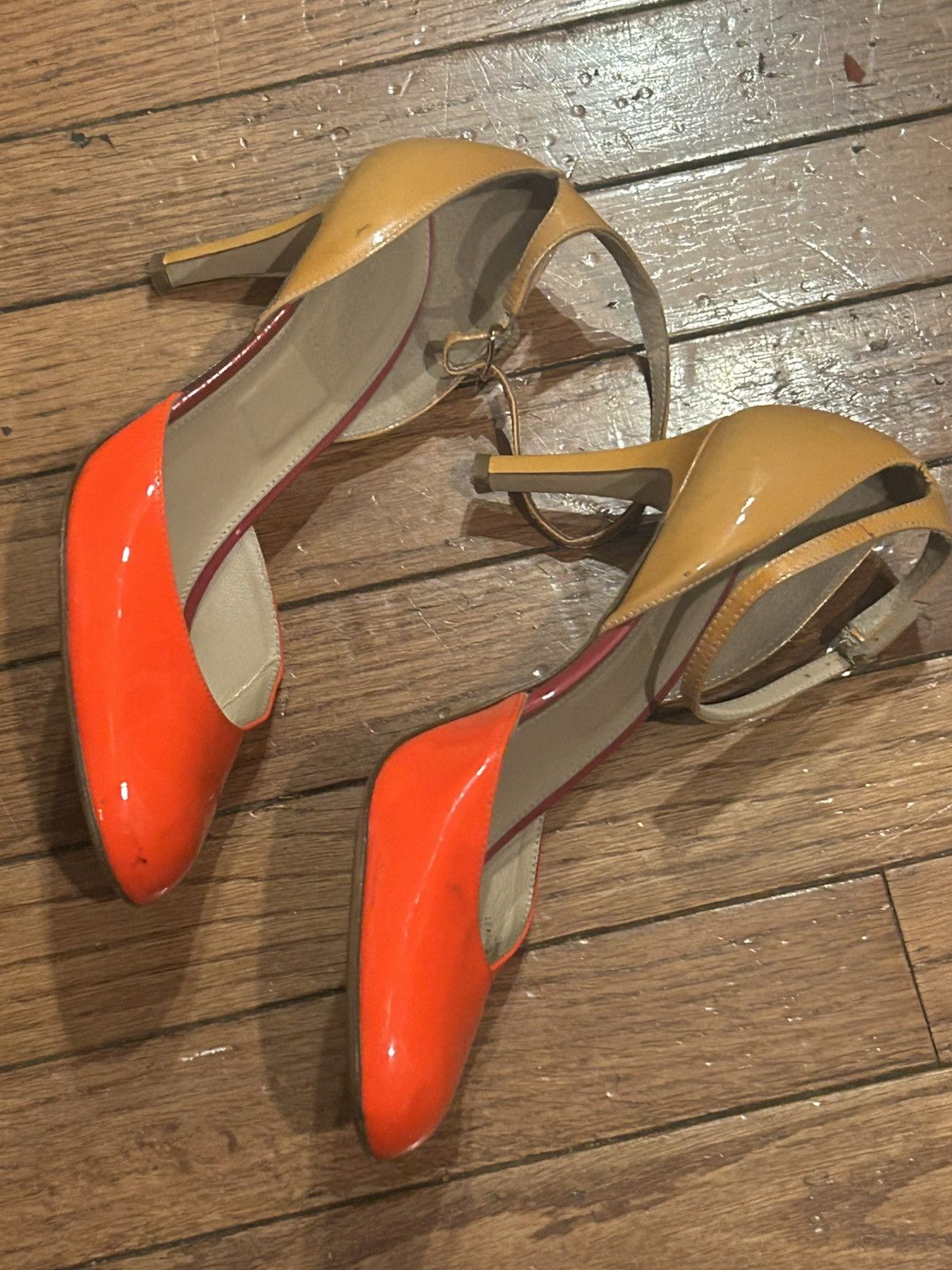 J.Crew Nude Orange J.CREW D'Orsay Patent Leather Size US 8.5 / IT 38.5 - 5 Thumbnail