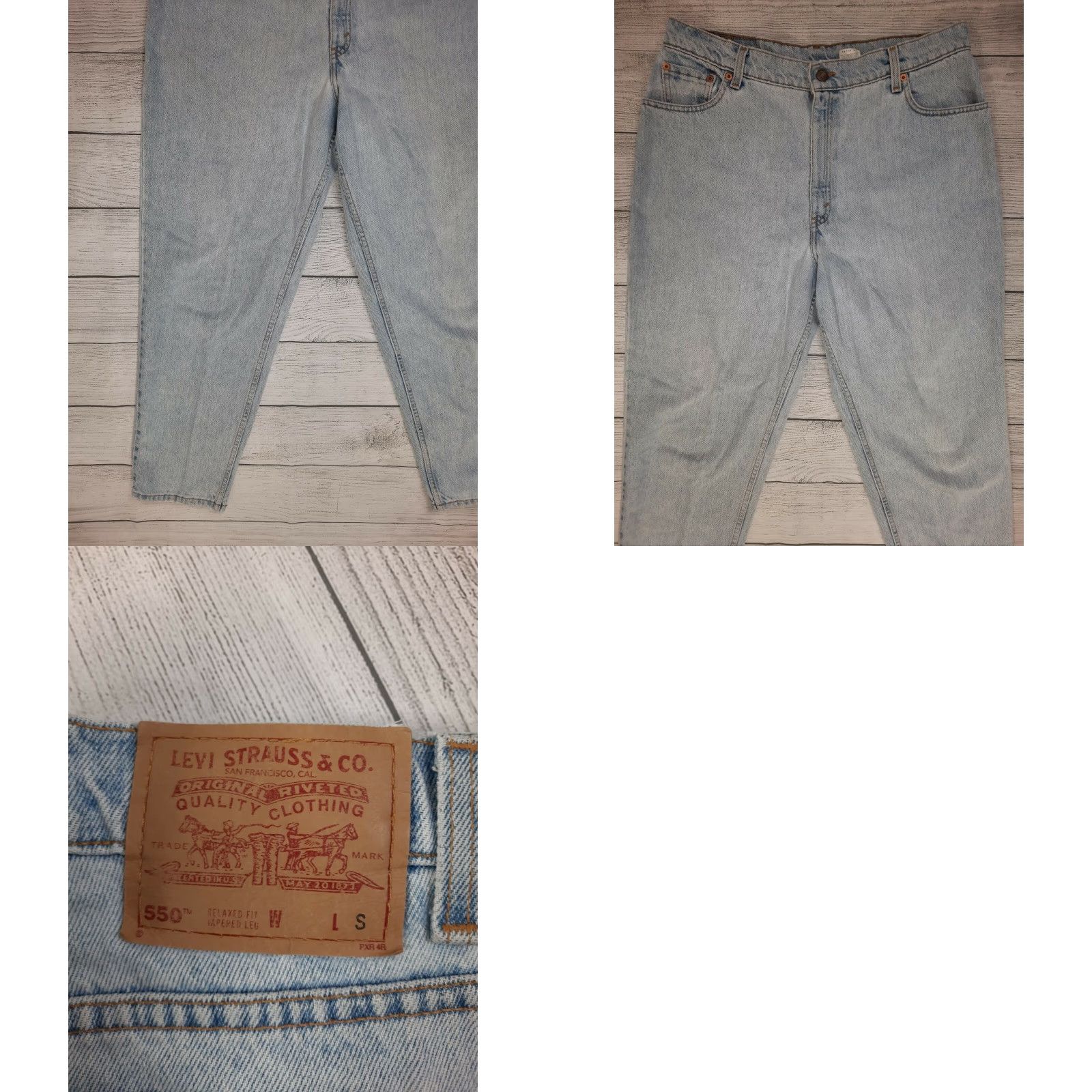 Levi's VINTAGE Levi's 550 Women's Relaxed Tapered High Waist Denim Jeans 16 Reg Blue 90s USA Womens Jeans Mens? Size 38" / US 16 / IT 52 - 8 Thumbnail