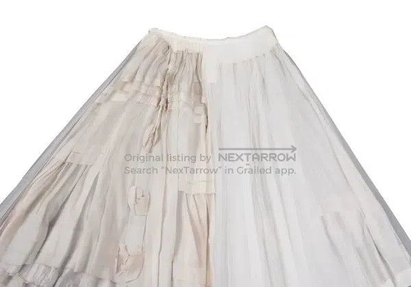 Comme des Garcons Comme Des Garcons size M White vintage pattern sheer skirt Size 25" / US 0 / IT 36 - 5 Thumbnail