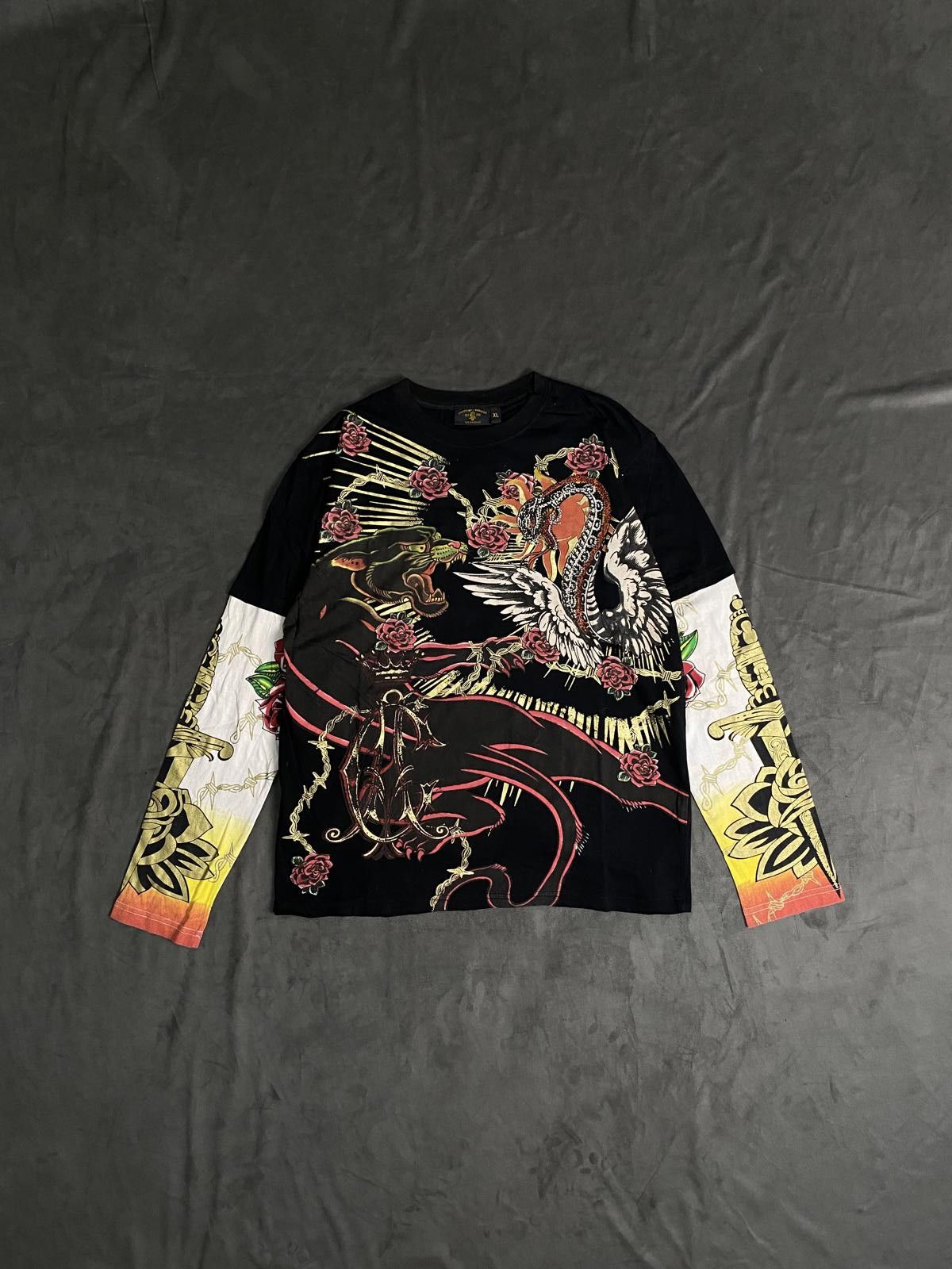 Ed Hardy Christian Audigier Ed Hardy Y2K Vintage Long Sleeve Top XL Size XL / US 12-14 / IT 48-50 - 1 Thumbnail