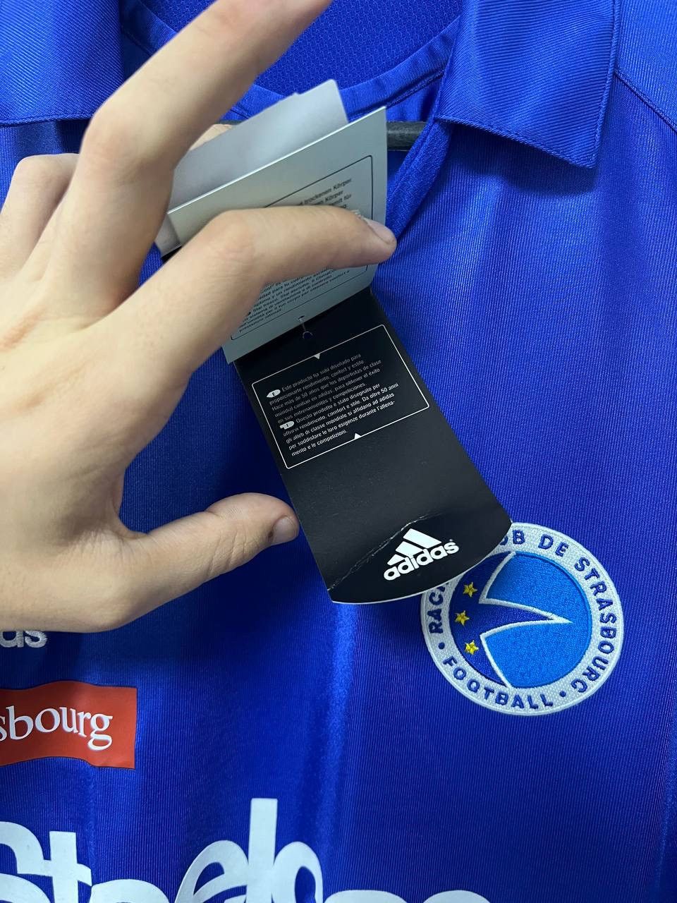Adidas NWT Strasbourg 2005/2006 Home Mailot Adidas Football Shirt L Size US L / EU 52-54 / 3 - 15 Thumbnail