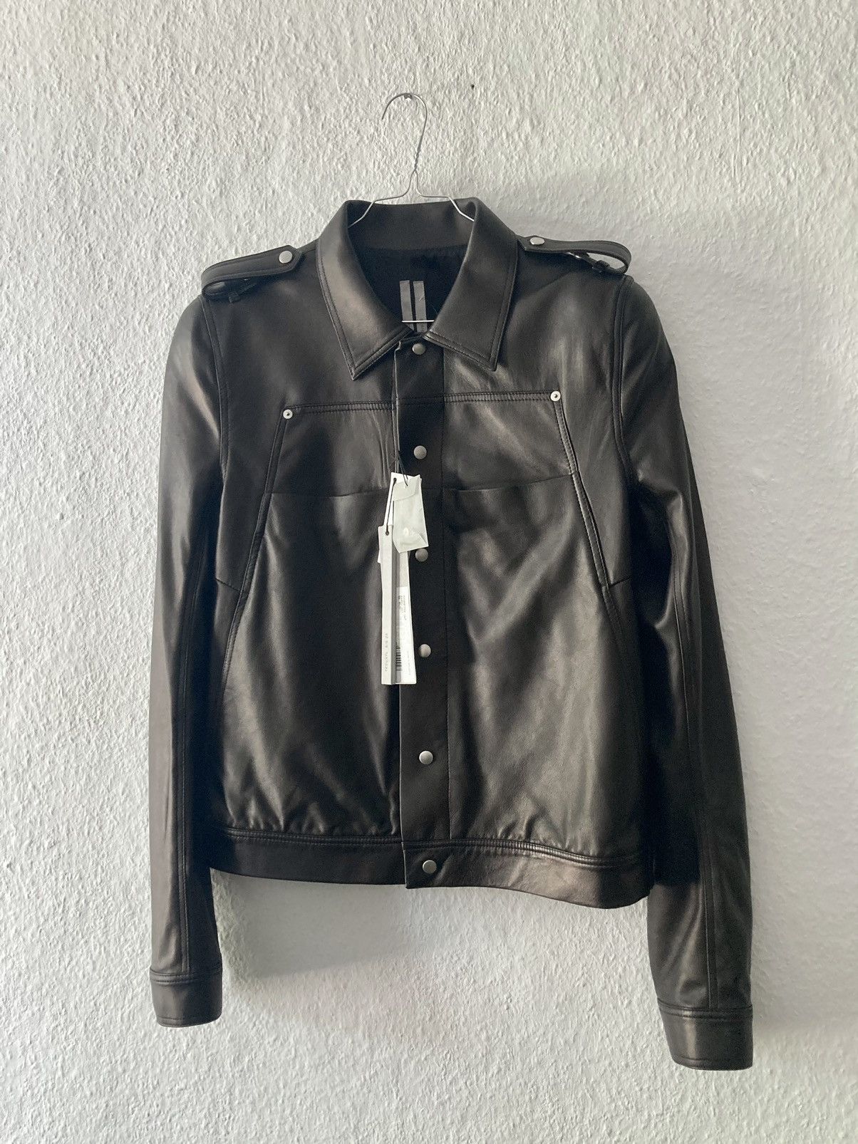 Buy Rick Owens Tecuatl Lamb Leather Jacket Online at Groupie