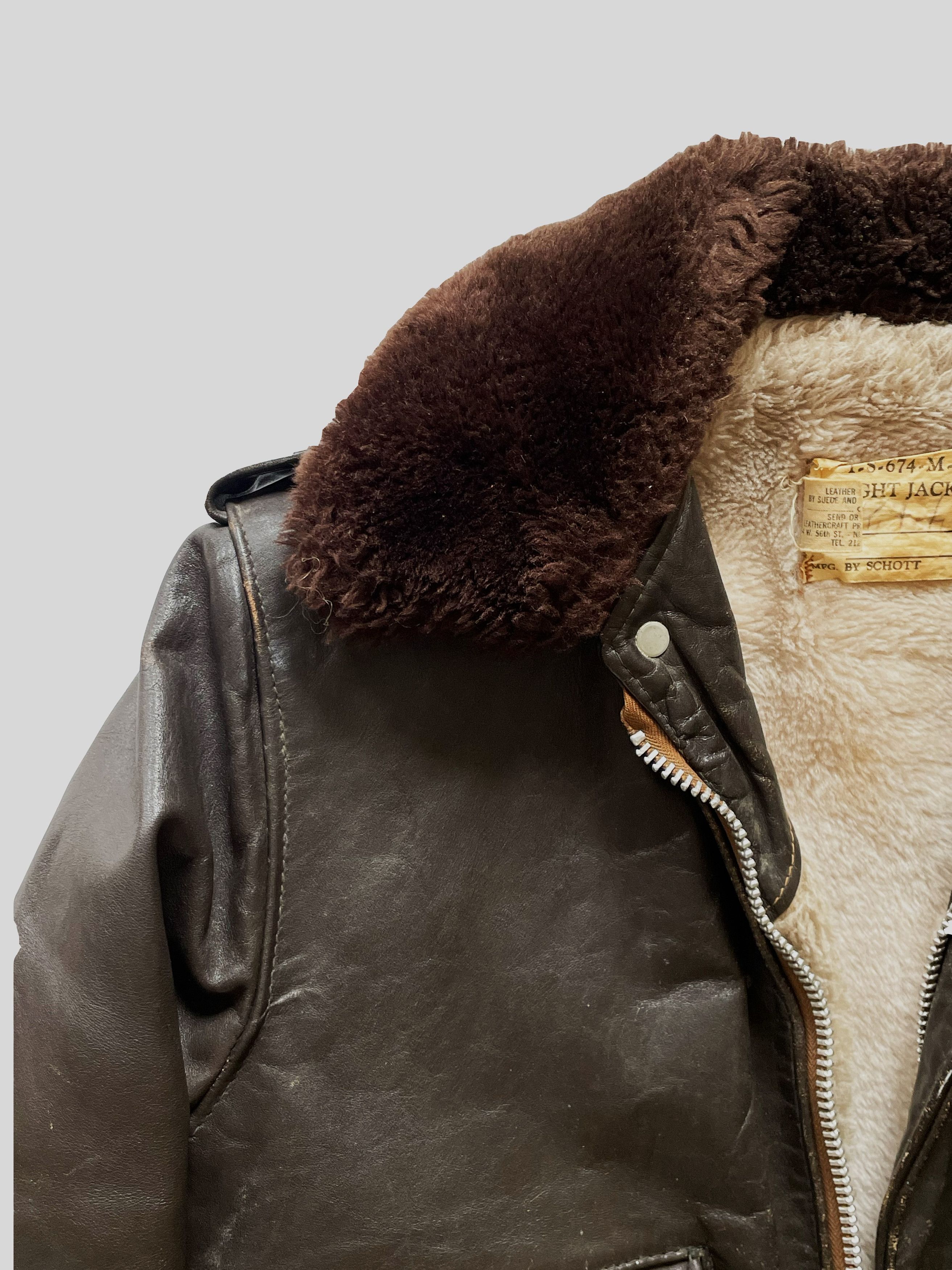 Schott Vintage Schott Leather Bomber Jacket Size US S / EU 44-46 / 1 - 2 Preview
