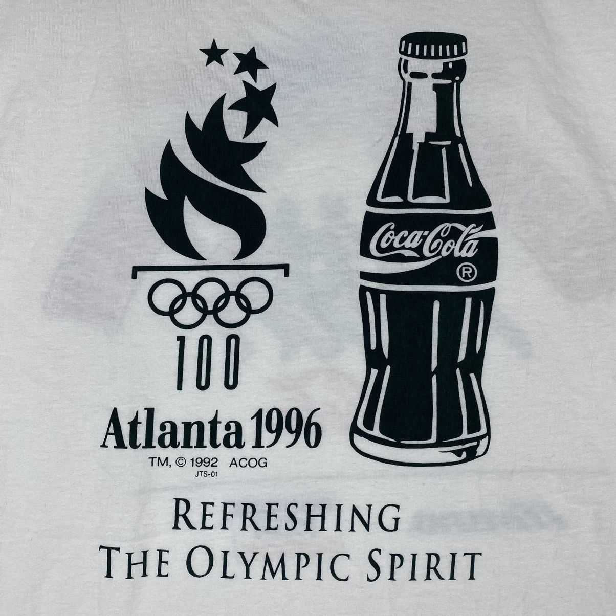 Coca Cola × USA Olympics × Vintage VINTAGE 90's OLYMPIC DAY RUN 100TH ANNIVERSARY TEE Size US L / EU 52-54 / 3 - 7 Thumbnail