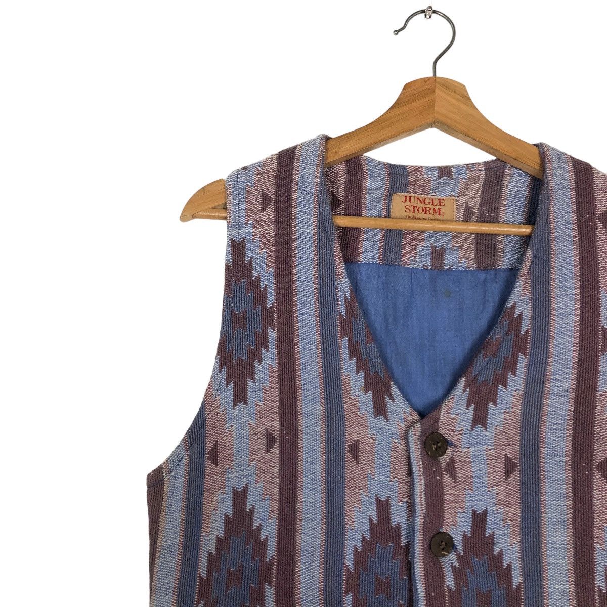 Japanese Brand 🔥90’s Vintage Vest Navajo Aztec Chimayo Jungle Storm Size US M / EU 48-50 / 2 - 7 Thumbnail
