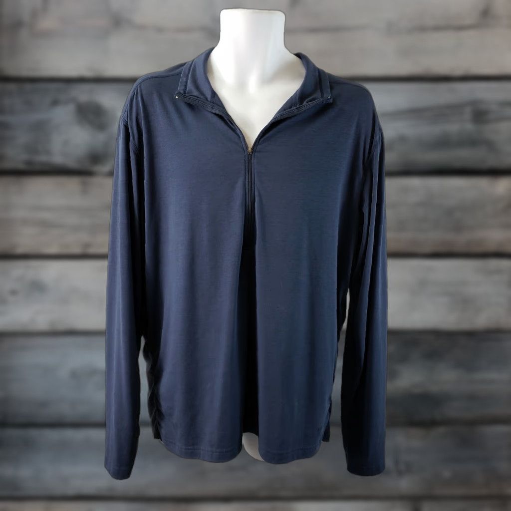 Vintage REI Mens 1/4 Zip Pullover XL Solid Blue Long Sleeve UPF 50+ Size US XL / EU 56 / 4 - 1 Thumbnail