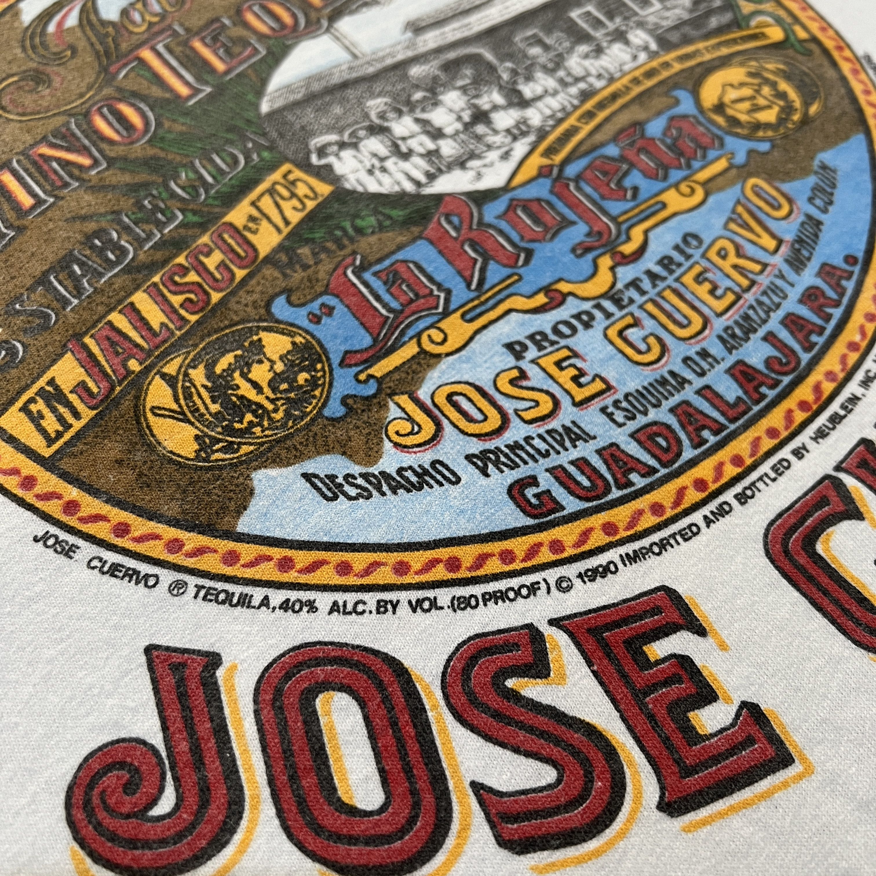 Vintage Vintage 90s Jose Cuervo Tequila graphic streetwear Tee Size US L / EU 52-54 / 3 - 3 Thumbnail