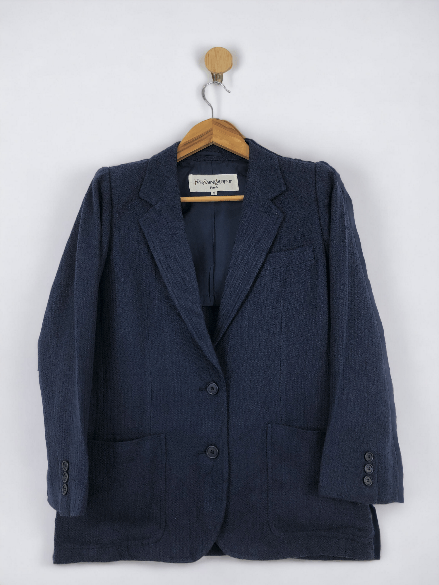 Yves Saint Laurent Vintage Yves Saint Laurent Paris Wool Blazer Jacket Size US M / EU 48-50 / 2 - 1 Thumbnail