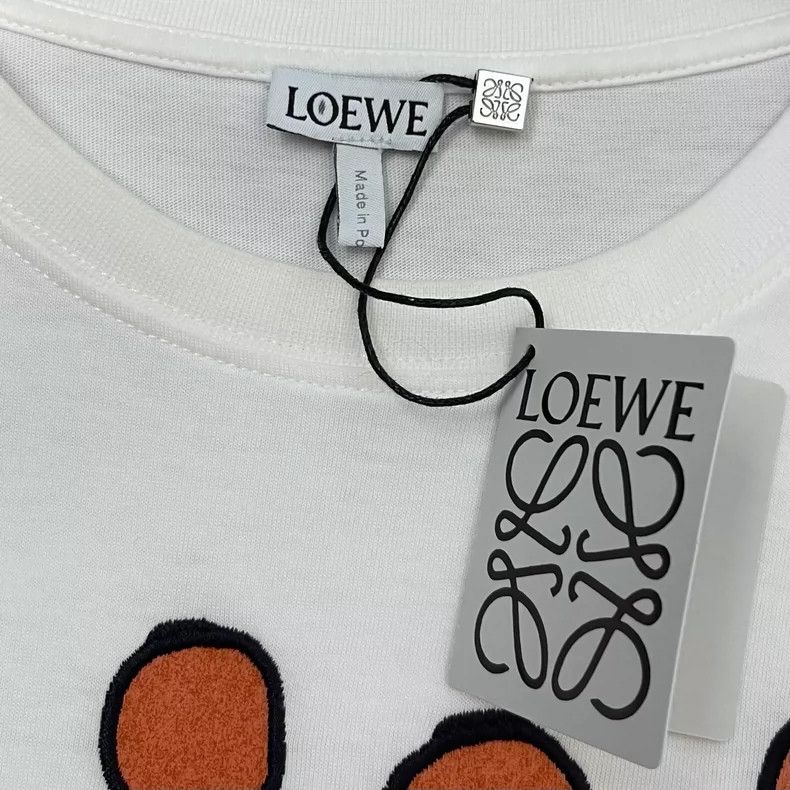 Loewe loewe White balloon flower embroidered logo short sleeve 25 Size US XS / EU 42 / 0 - 7 Thumbnail