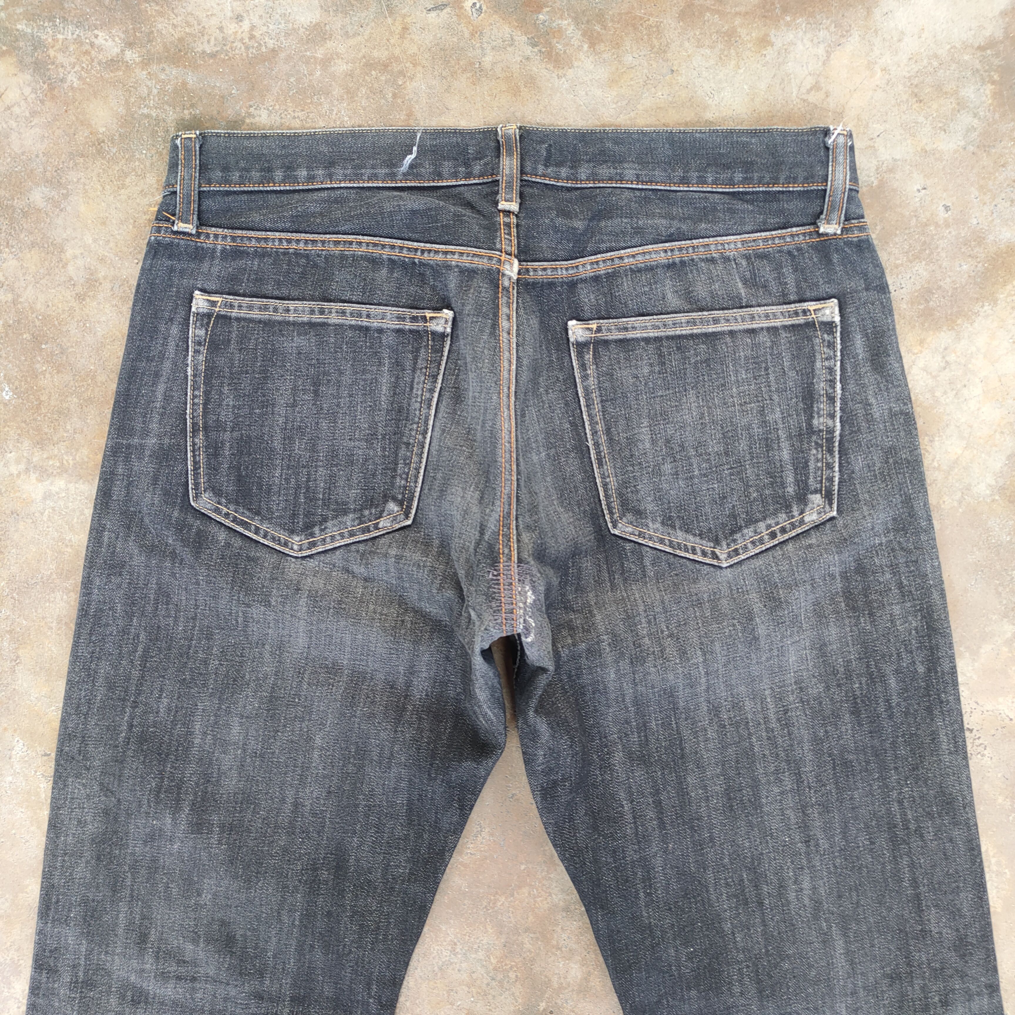 Japanese Brand VINTAGE JAPANESE FADED BLACK JEANS DENIM PANTS Size US 35 - 9 Thumbnail