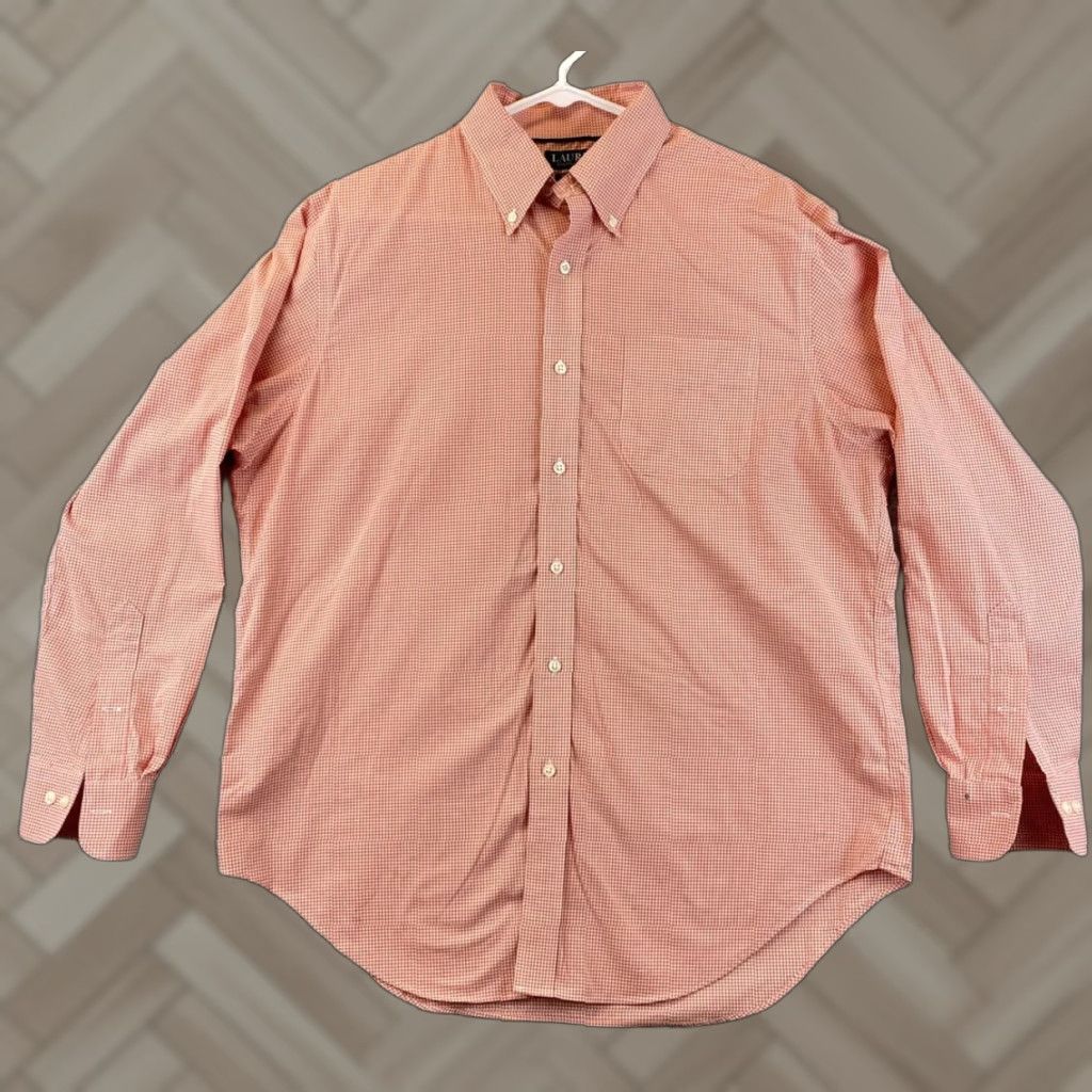 Ralph Lauren Ralph Lauren Orange Checked Men’s 16.5 34/35 Classic Fit Button Shirt /85-27 Size US L / EU 52-54 / 3 - 1 Thumbnail