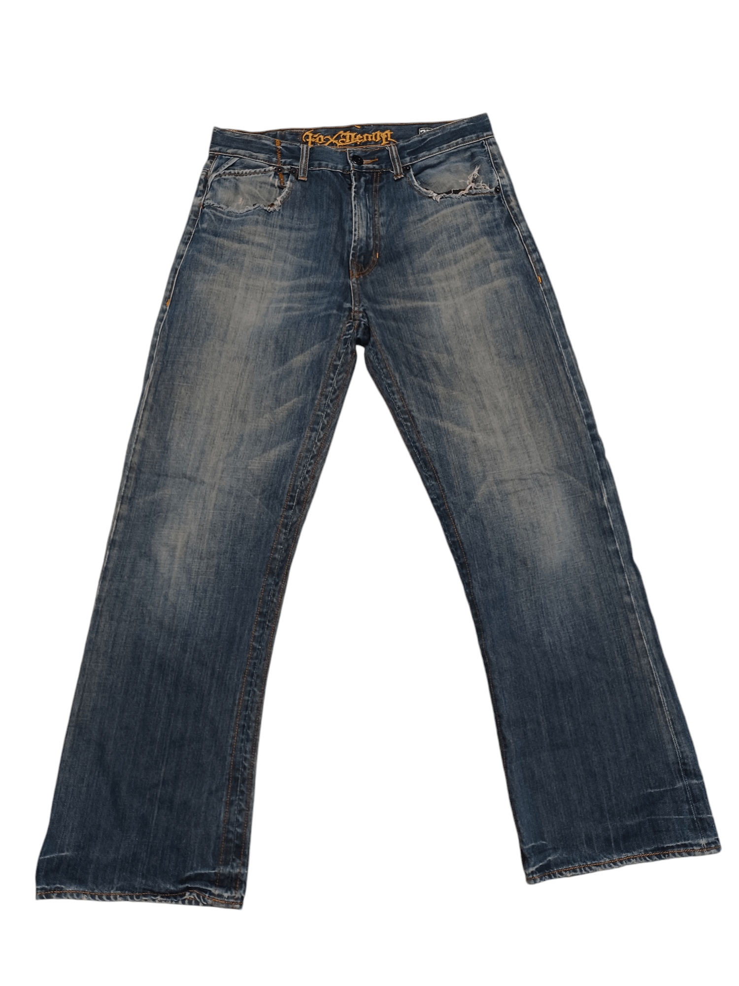 Fox Racing FOX DENIM WIDE JEANS DENIM 25 CM LEG OPENING! Size US 33 - 1 Thumbnail