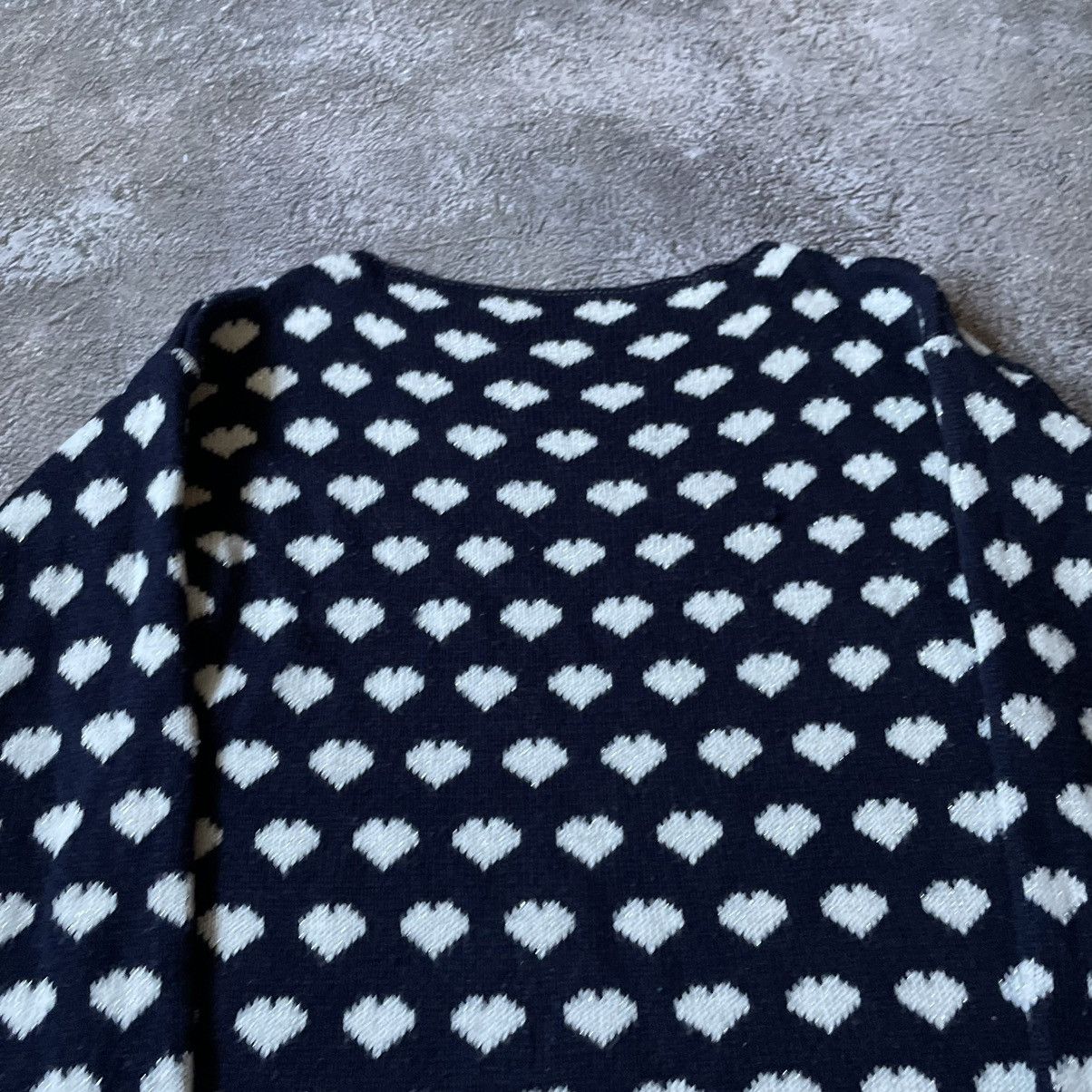 Vintage Vintage 90s Y2K All Over Hearts Knit Sweater Grunge Washed S Size US S / EU 44-46 / 1 - 5 Thumbnail