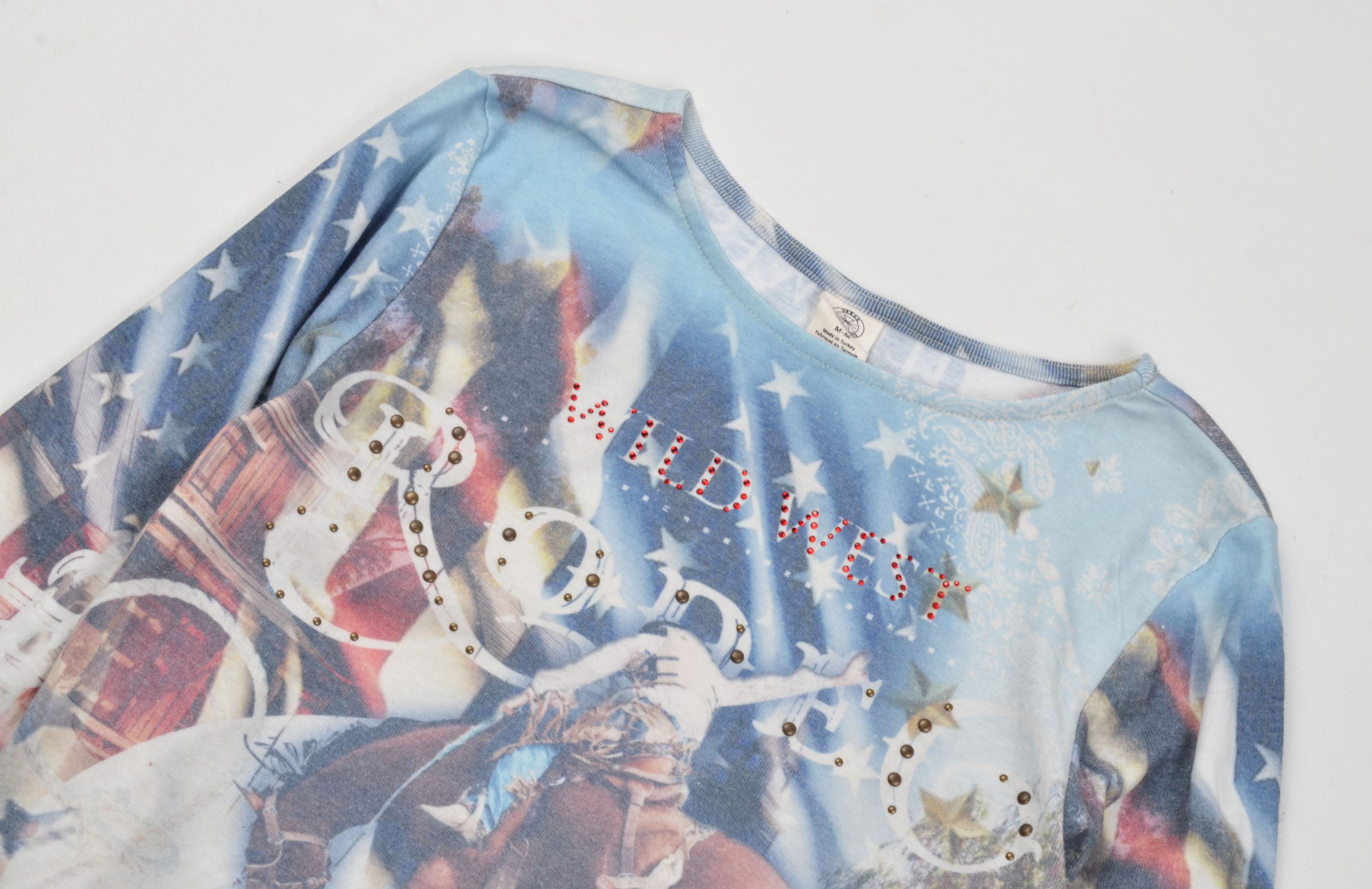 Urban Outfitters Urban Outfitters Wild West Rodeo Allover Print Open Back Top Size M / US 6-8 / IT 42-44 - 6 Thumbnail