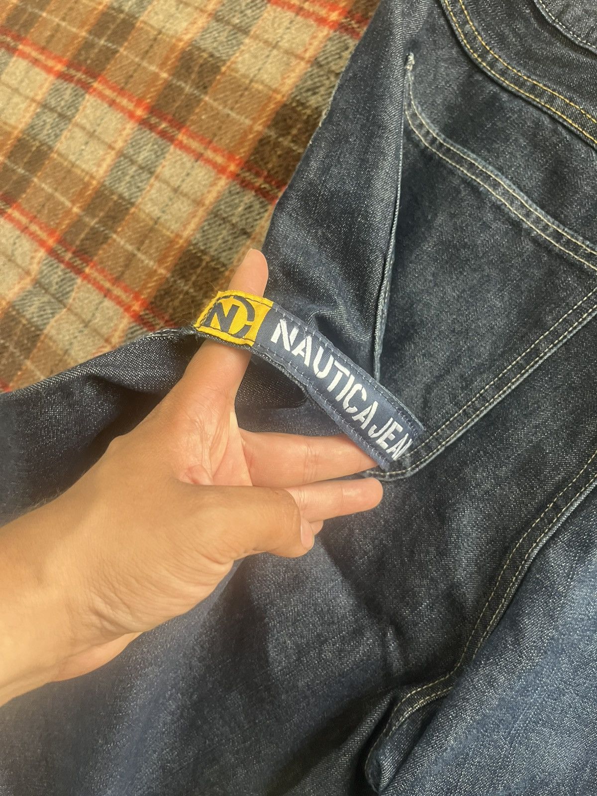 Nautica Y2K 2000’s Nautica Jeans Company Baggy Oversized Denim jorts Size US 35 - 11 Thumbnail