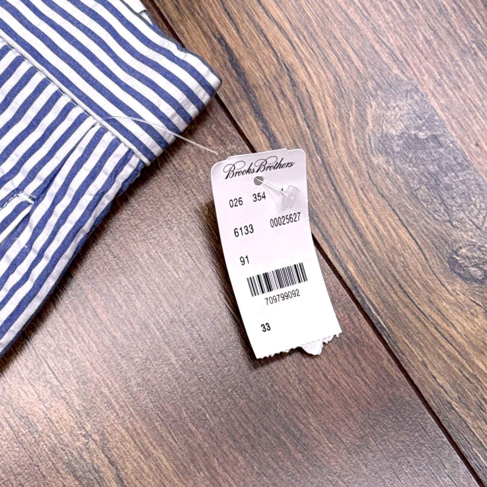 Brooks Brothers Brooks Brothers Bermuda Shorts Mens W33 Blue Seersucker Striped New Size US 33 - 3 Thumbnail