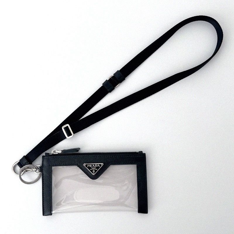 Prada Prada PVC Transparent Card Wallet Neck Strap Size ONE SIZE - 3 Thumbnail