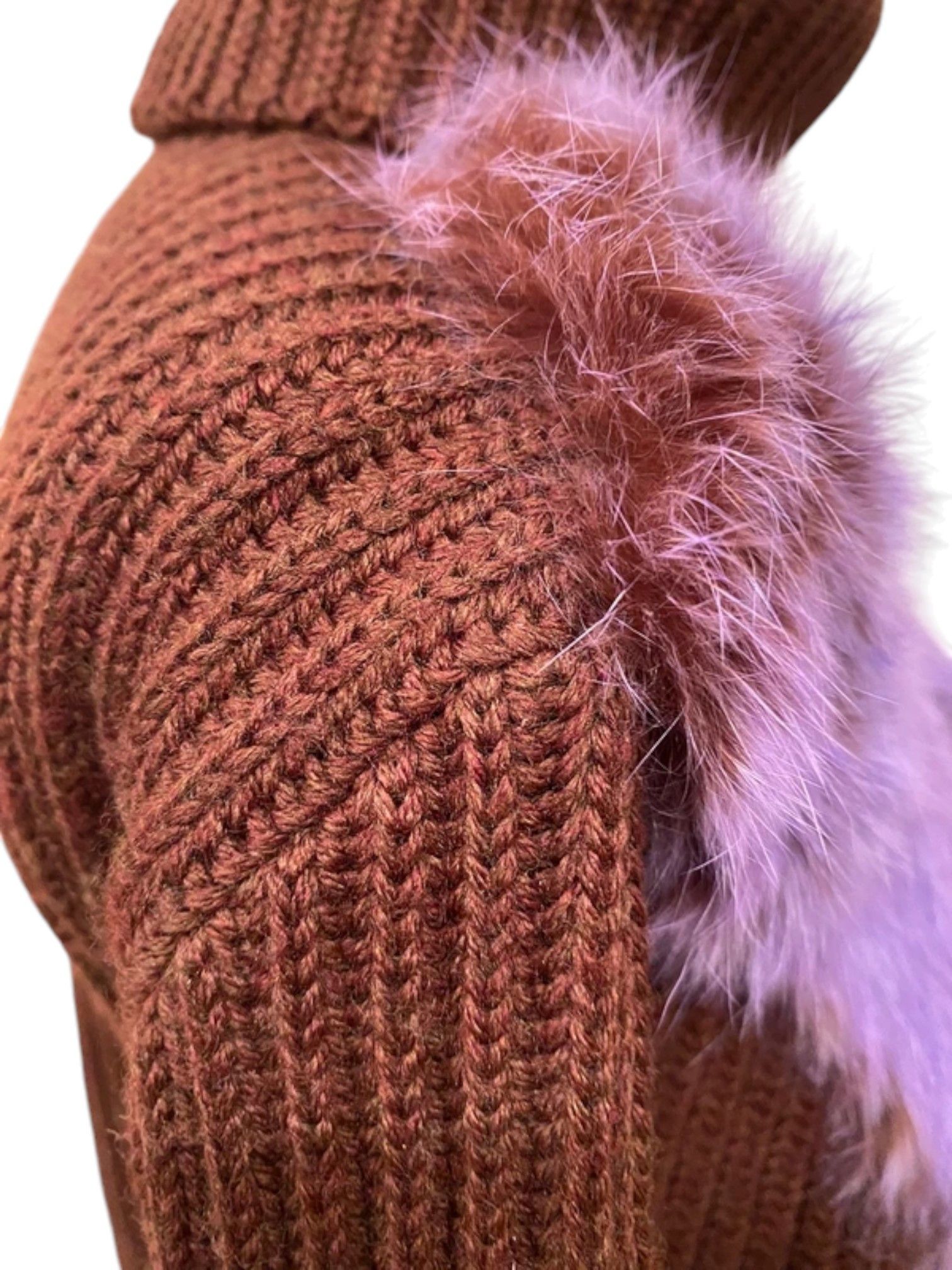 Yves Saint Laurent Yves Saint Laurent Variation Fur Wool Sweater 1990s Size M / US 6-8 / IT 42-44 - 3 Thumbnail
