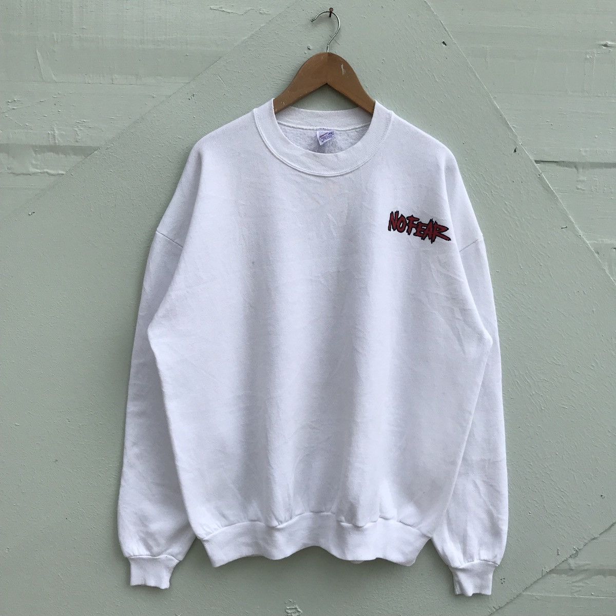 No Fear Vintage No Fear Skate Style White Crewneck Sweater Size US XL / EU 56 / 4 - 2 Thumbnail