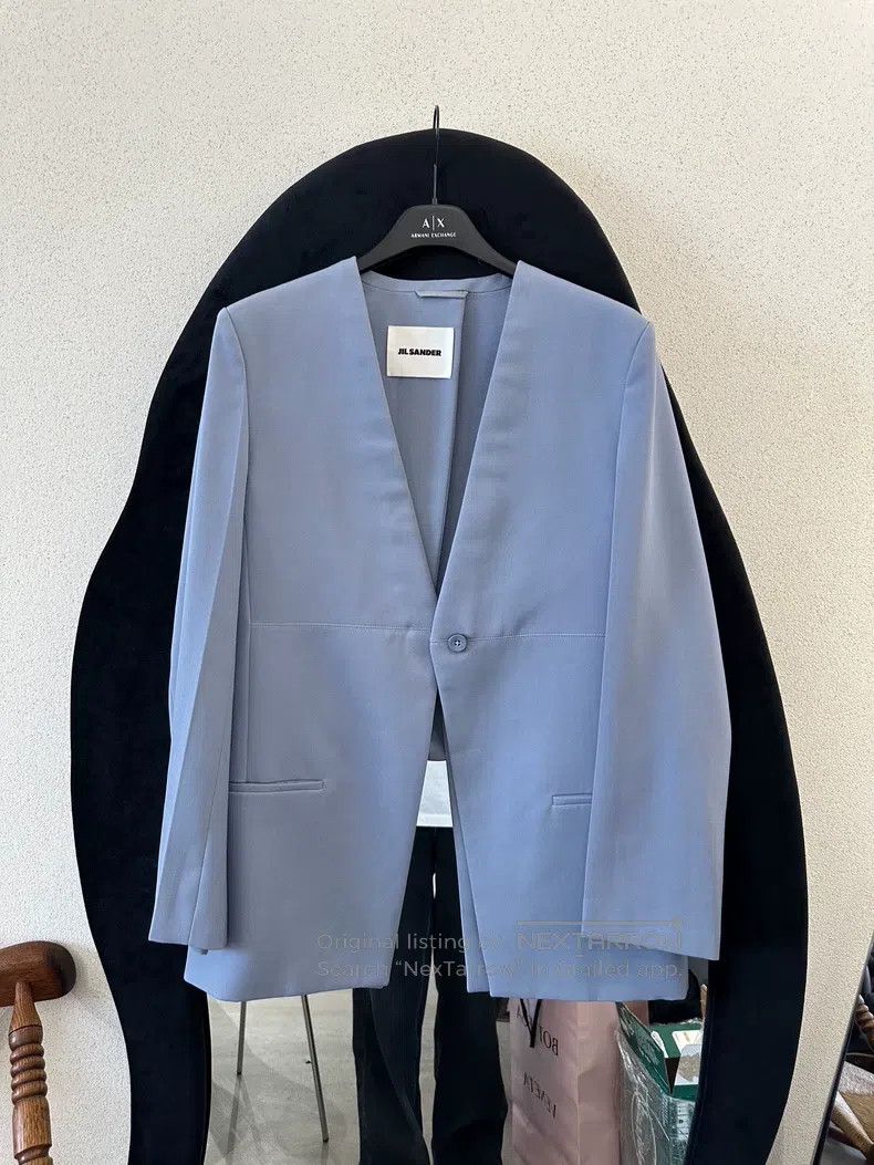 Jil Sander size 34 Blue suit jacket