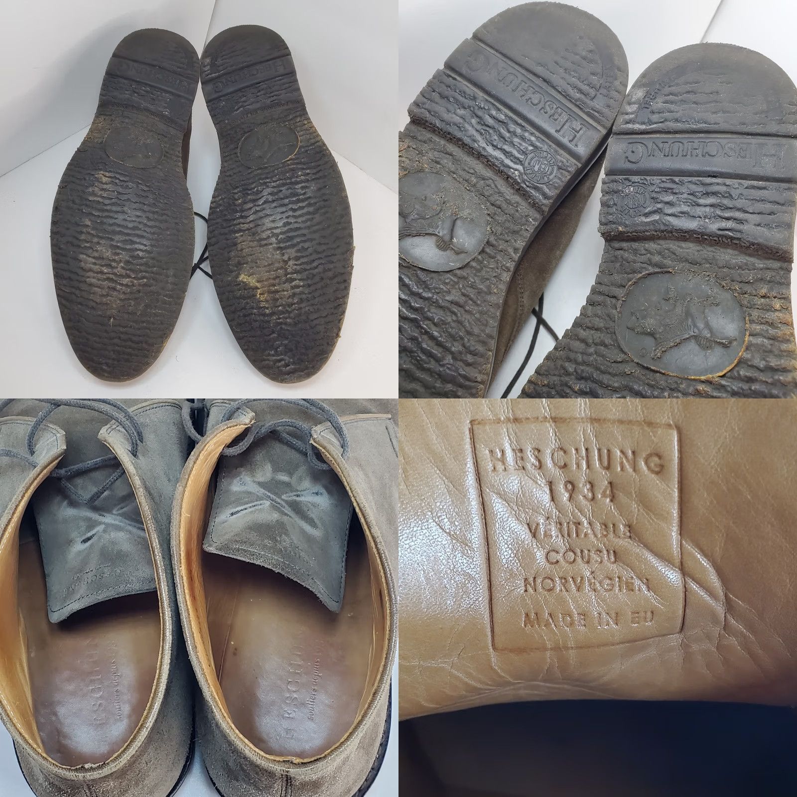 Heschung VINTAGE: No Heschung GENET Chukka Desert Boots Gray Mens US 11 Lace Up Suede Leather Lining Water Resistant 11 Gray Boots Size US 11 / EU 44 - 8 Thumbnail