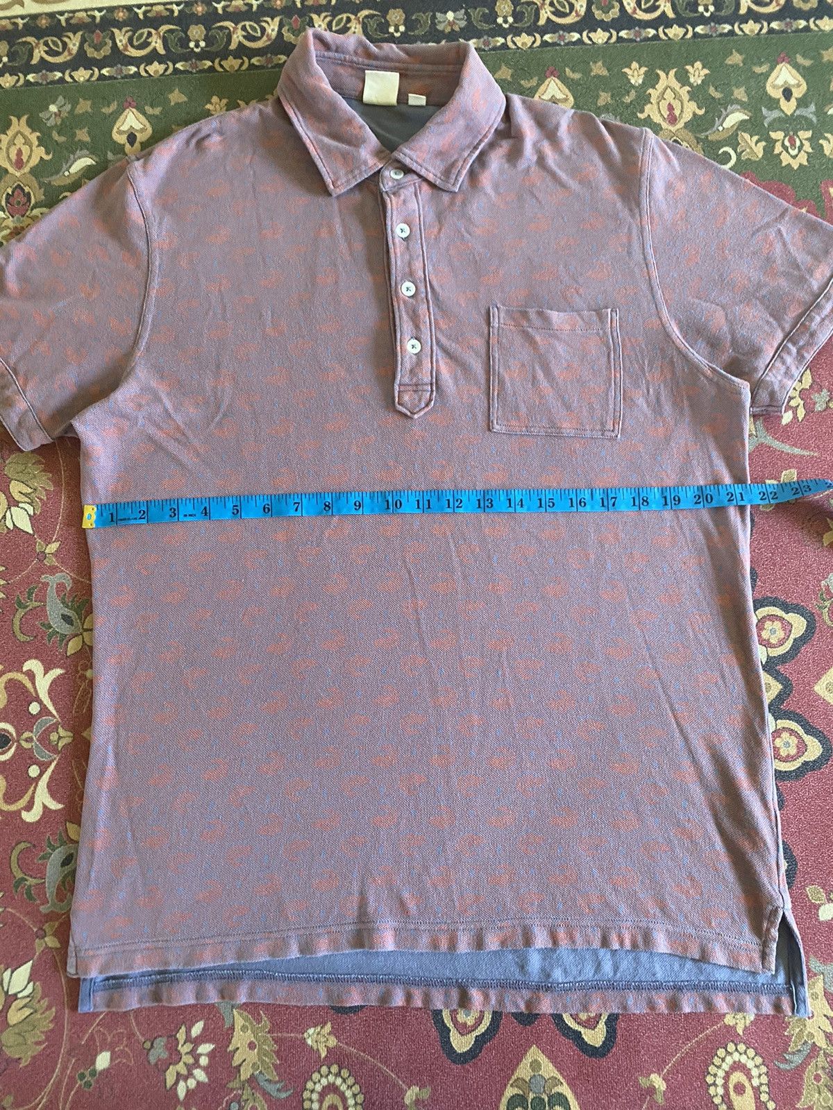 Japanese Brand × Michael Bastian × Uniqlo Michael Bastian X Uniqlo Full Print Polo Tee Size US L / EU 52-54 / 3 - 10 Thumbnail