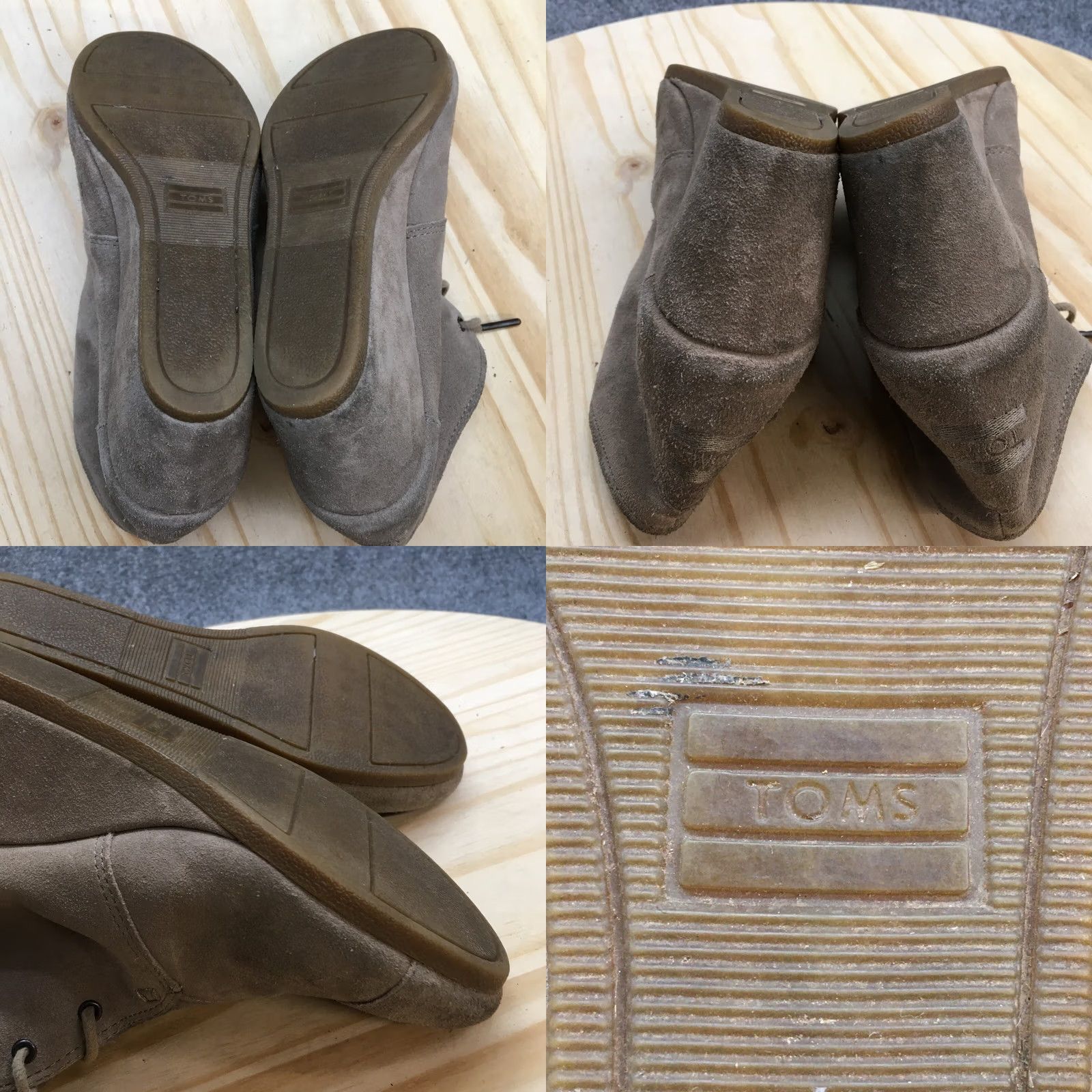 Toms TOMS Boots Women Chukka Wedge Brown Faux Suede Round Toe Casual Comfort Boots Mens? Size US 8 / IT 38 - 9 Thumbnail