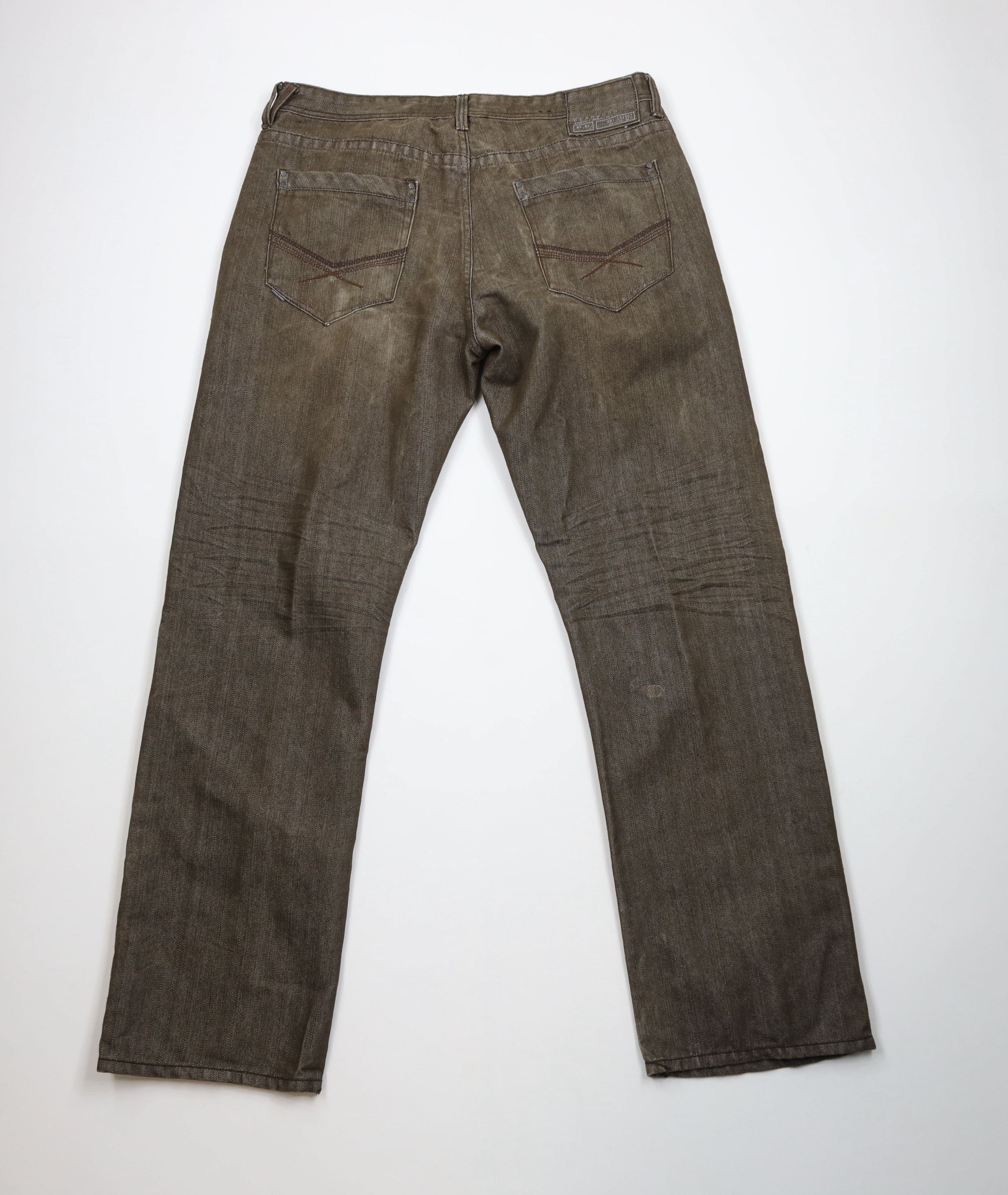 Sean John × Vintage Vintage 90s Y2K Sean John Fit Wide Leg Denim Jeans Brown Size US 36 / EU 52 - 11 Thumbnail