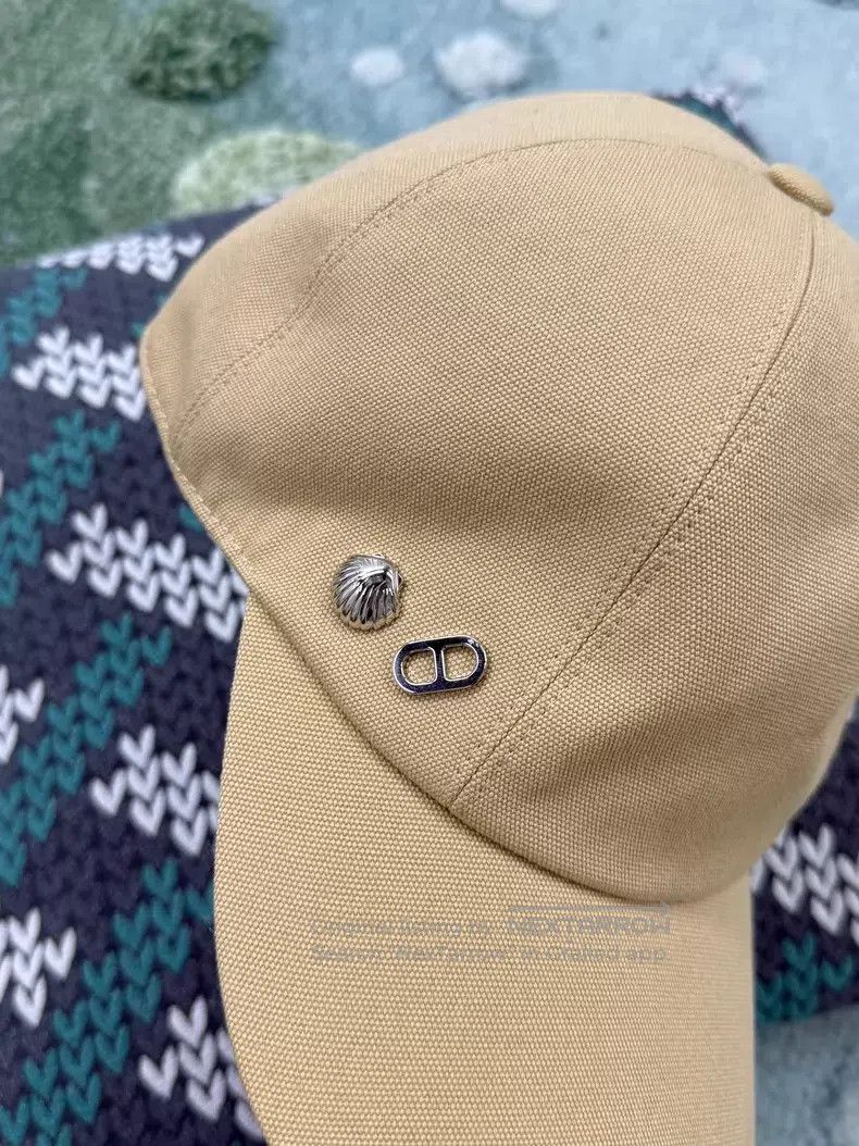 Hermes Hermes size 58 Khaki Pig Nose Shell Baseball Cap Size ONE SIZE - 4 Thumbnail