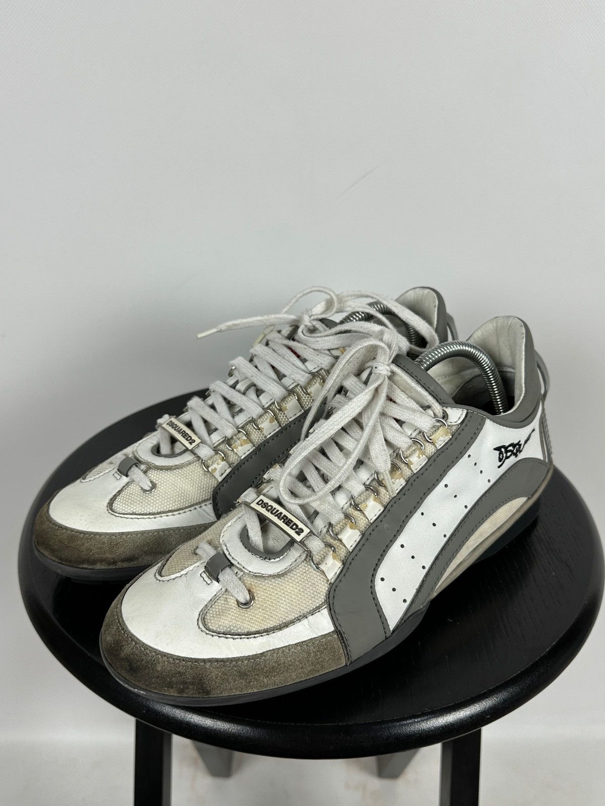 Dsquared2 Dsquared2 Get In The Fast Line Leather Low Sneakers Size US 9 / EU 42 - 6 Thumbnail