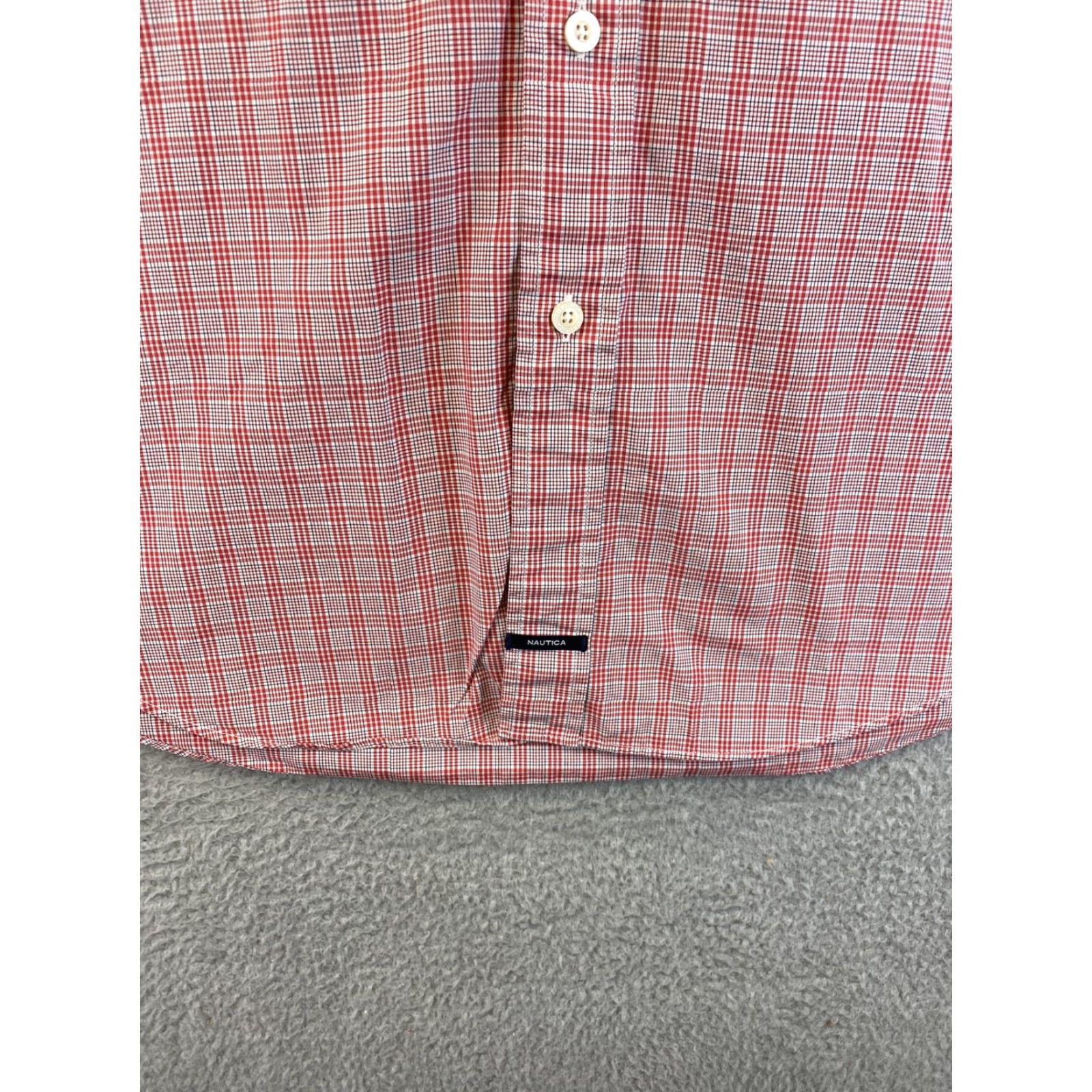 Nautica Vintage Nautica Shirt Mens XL Button-Down Plaid Shirt 91-24 Button Up Collared Cotton Red Woven Navy? Size US XL / EU 56 / 4 - 3 Thumbnail