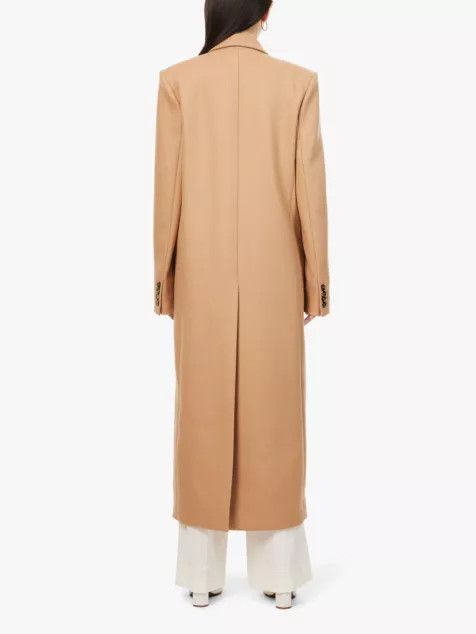 Stella McCartney o1s22i1n1024 Long Double-Breasted Coat in Beige Size S / US 4 / IT 40 - 4 Thumbnail