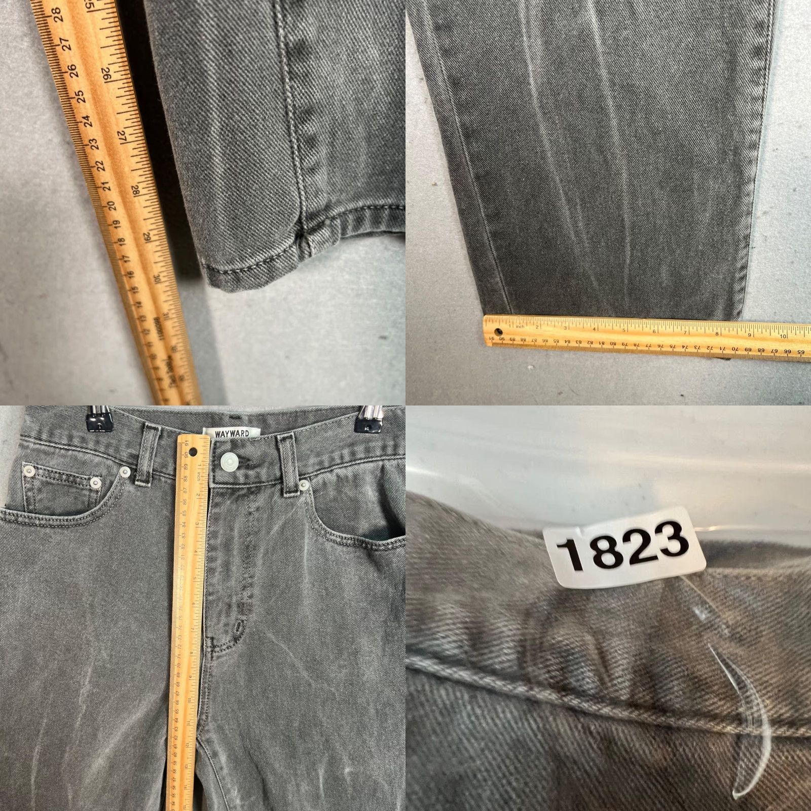 Denime Wayward Denim Jeans Womens Size 1 High-Waisted Straight Gray 31in Inseam 5-Pocket Regular Rise Mens/Girls? Size 25" / US 0 / IT 36 - 8 Thumbnail