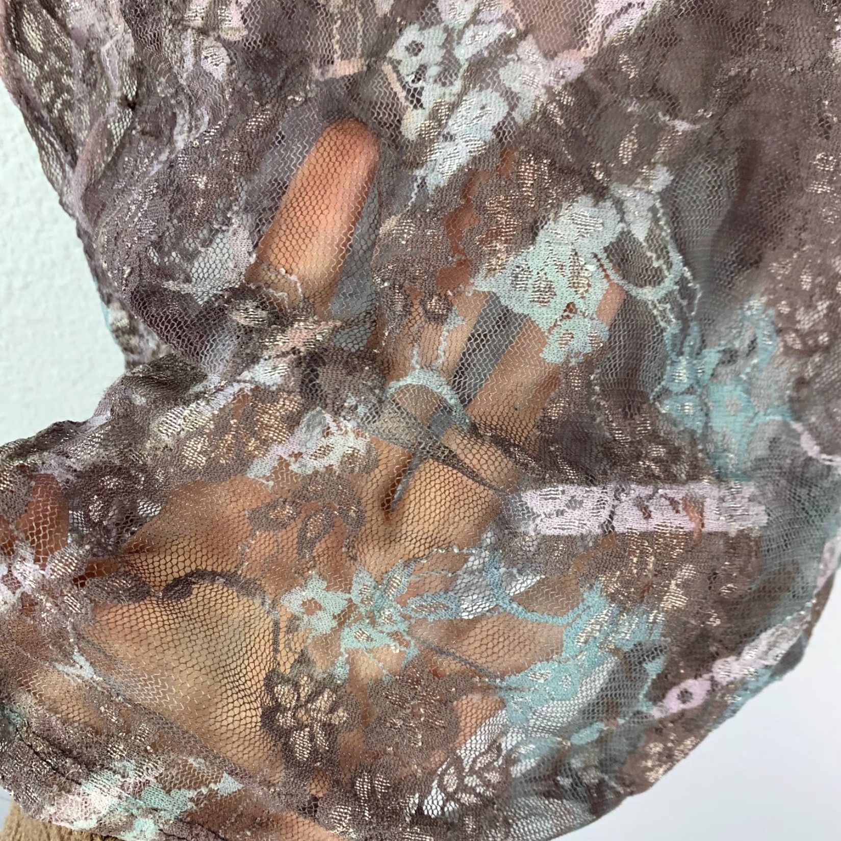 Vintage Vintage Daytrip Y2K Bohemian Floral Lace Sheer Top M Made in USA Emo Grunge Shirt Women Size M / US 6-8 / IT 42-44 - 3 Thumbnail