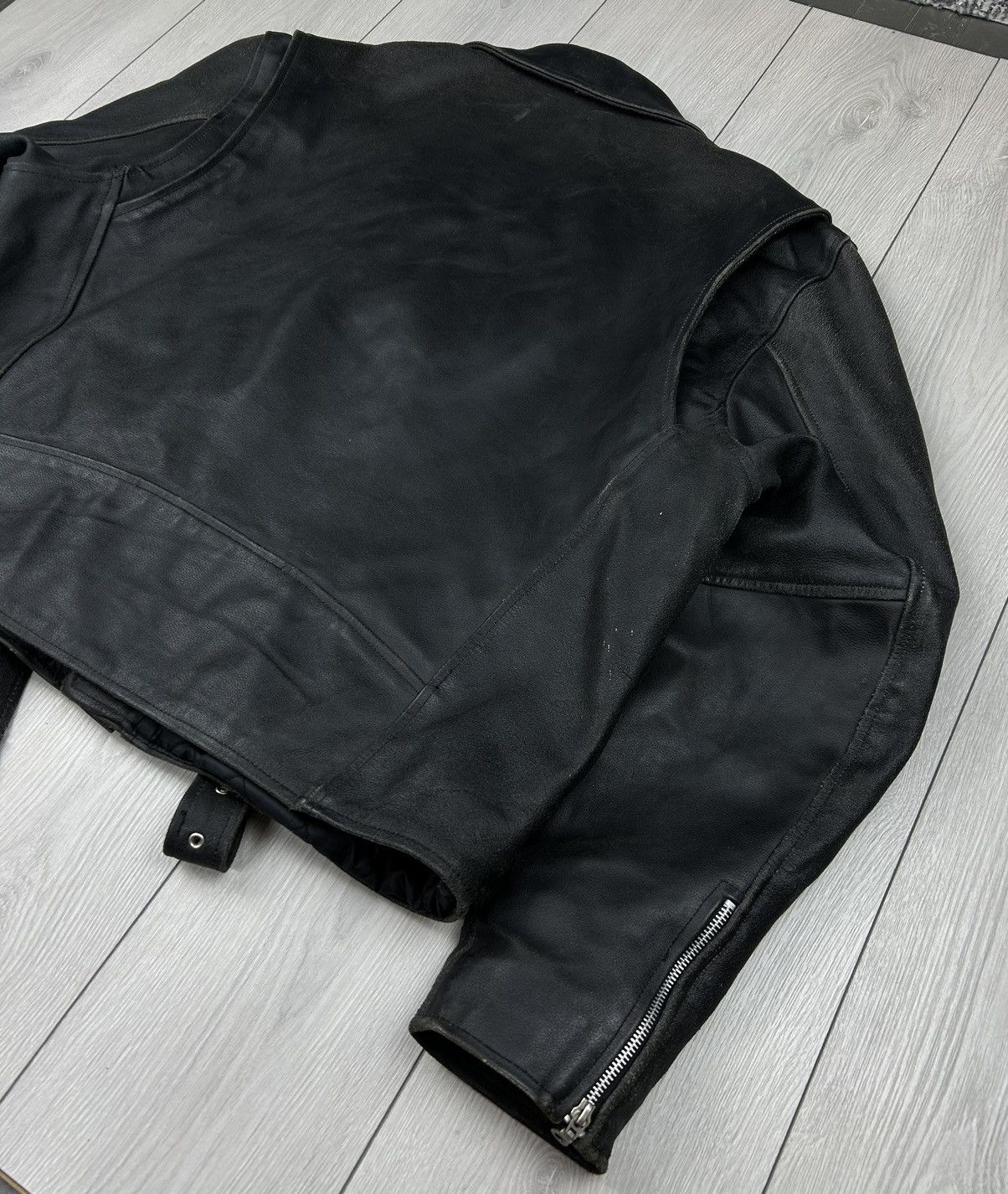 Vintage Vintage Leather Heavy Biker Jacket Black Size XL Size US XL / EU 56 / 4 - 8 Thumbnail