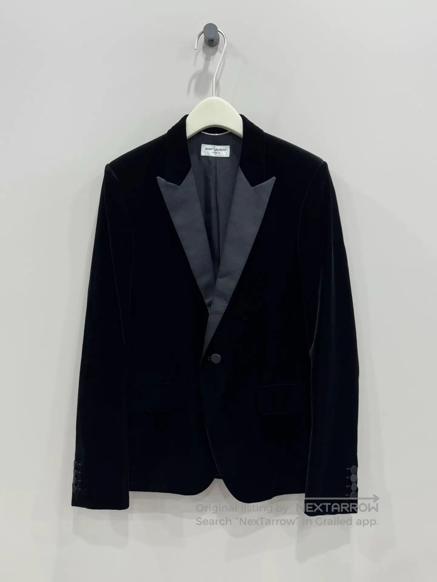 Saint Laurent Paris black velvet smoking suit from Saint Laurent. Size US M / EU 48-50 / 2 - 1 Thumbnail
