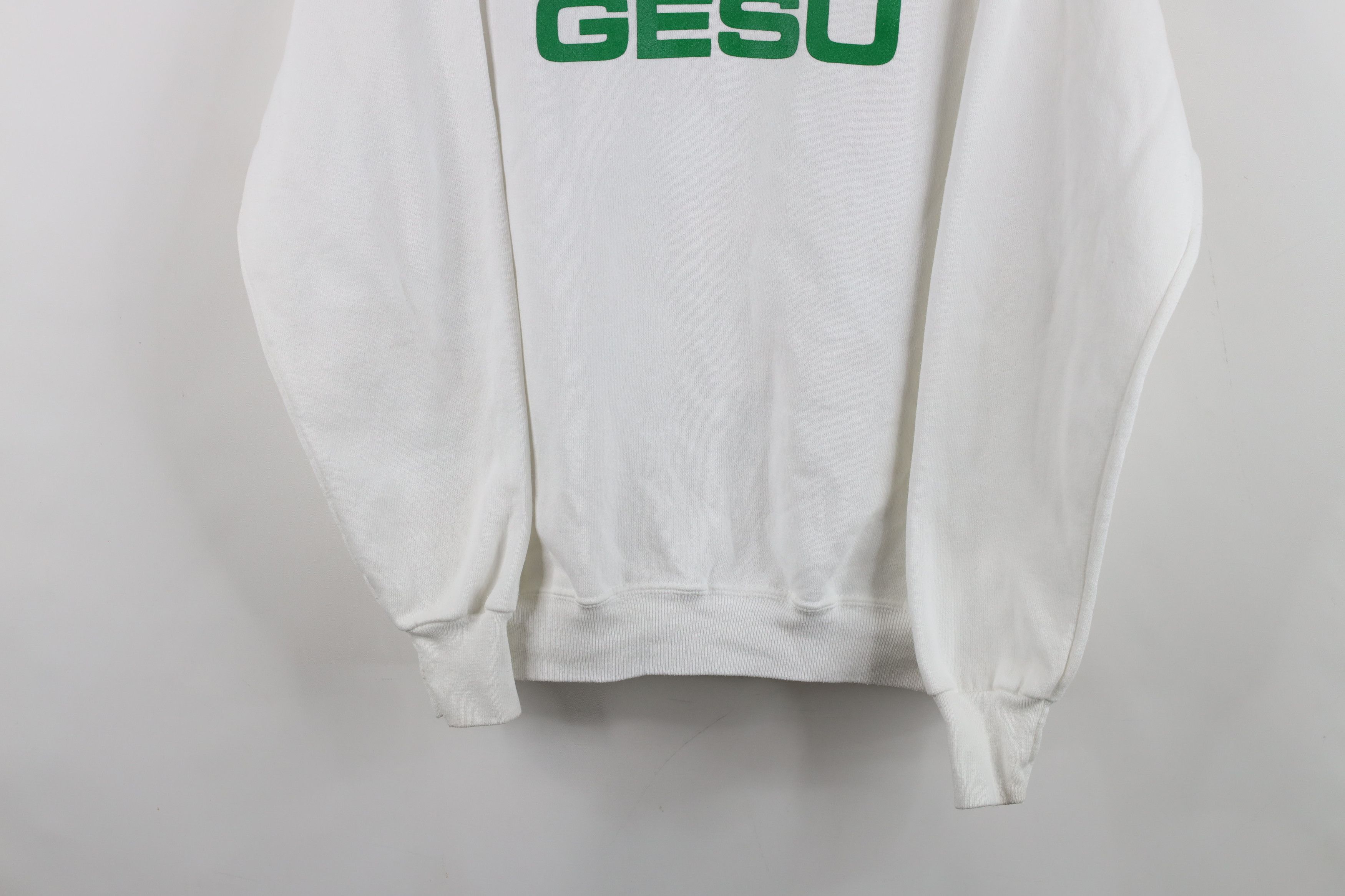 Vintage Vintage 90s Italian Italy GESU Jesus Crewneck Sweatshirt USA Size US XL / EU 56 / 4 - 3 Thumbnail
