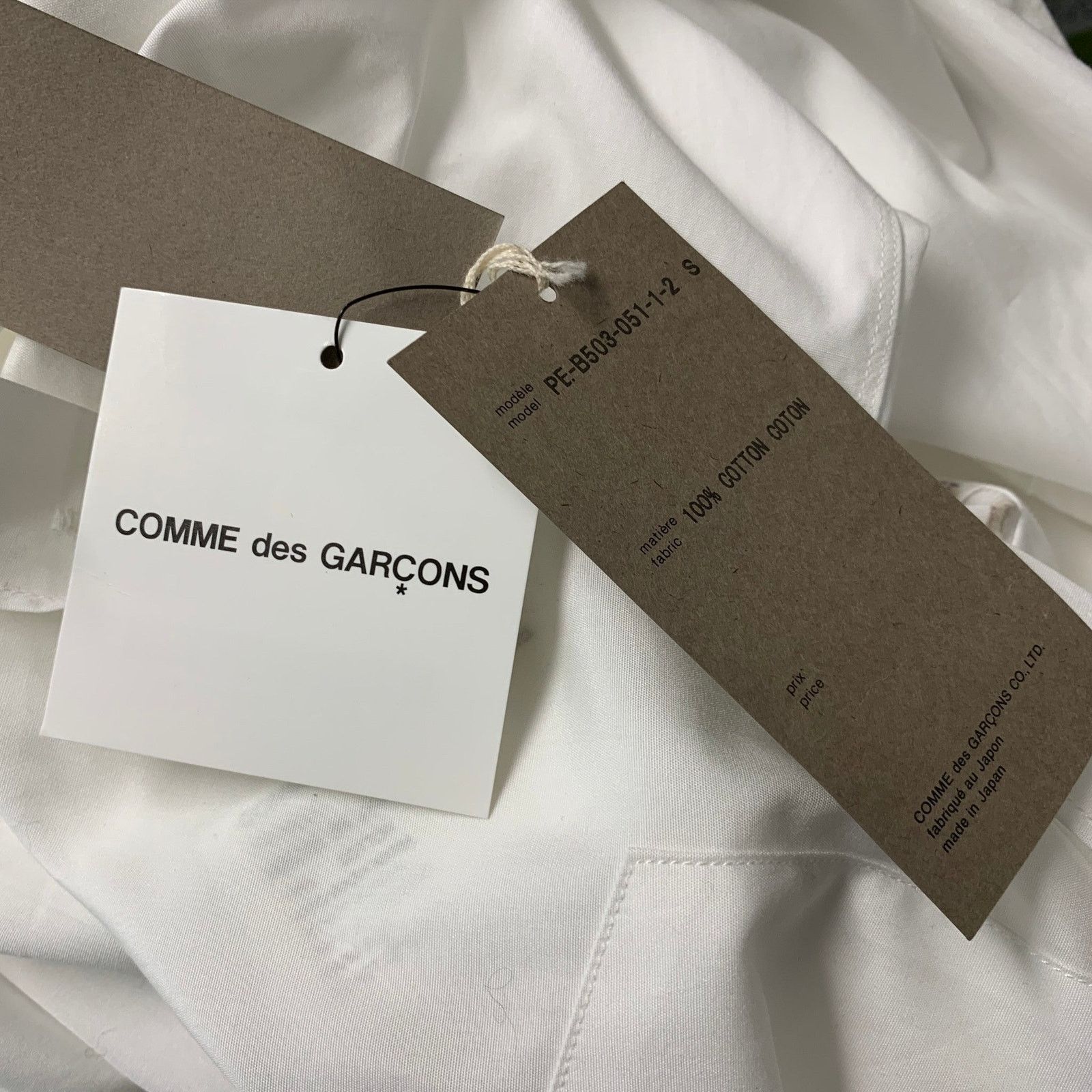 Comme des Garcons Homme Plus PLUS Size S White Gold Embellishment Long Sleeve Shirt Size US S / EU 44-46 / 1 - 8 Thumbnail