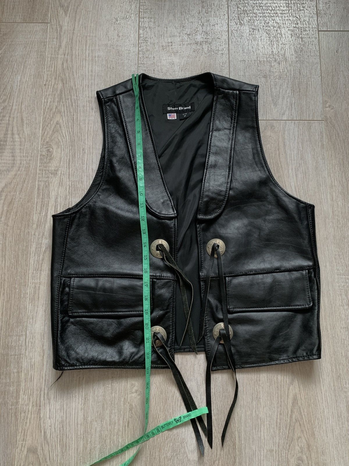Japanese Brand 90s boxy fit leather vest Steer Brand USA Size US M / EU 48-50 / 2 - 4 Thumbnail