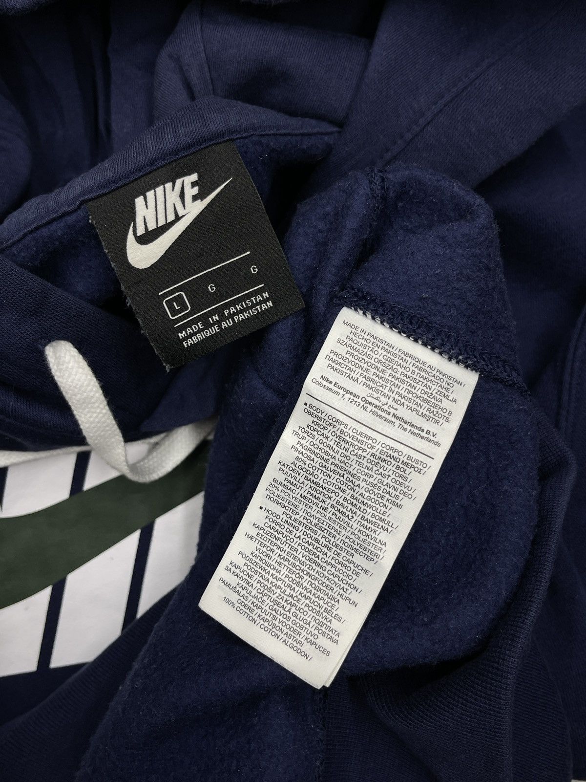 Nike Mens Nike NSW Hoodie Navy Center Big Logo Swoosh ACG TN Size US L / EU 52-54 / 3 - 6 Thumbnail