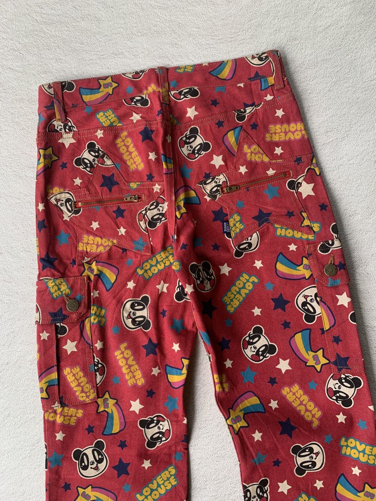 Japanese Brand 2000s Lovers House Cargo Full Print pants Size US 29 - 4 Thumbnail