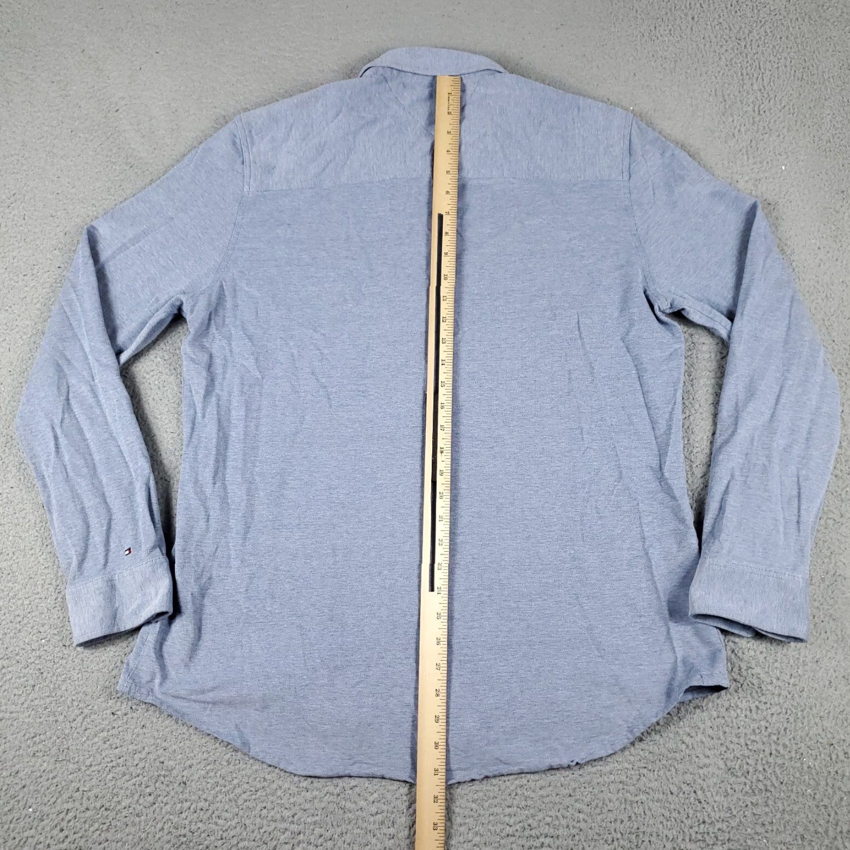 Tommy Hilfiger VINTAGE Tommy Hilfiger Shirt Mens XL Blue Button-Up Casual Long Sleeve - Cotton, Solid, Preppy, Classic Menswear Size US XL / EU 56 / 4 - 4 Thumbnail