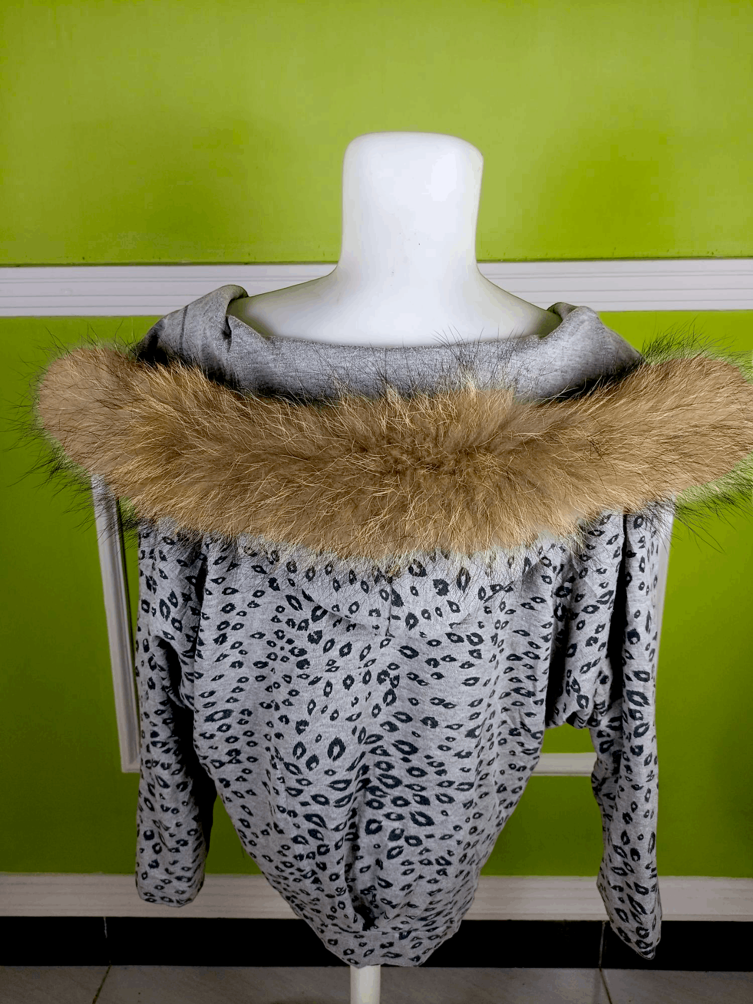 Japanese Brand × Le Grande Bleu (L.G.B.) LIQUID GIRL Oversized Fur Leopard Batwing Zip Hoodie Size US XXL / EU 58 / 5 - 25 Thumbnail