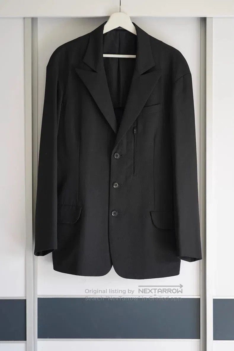 Yohji Yamamoto Yohji Yamamoto Wool Back Zip Blazer. Size US M / EU 48-50 / 2 - 1 Thumbnail