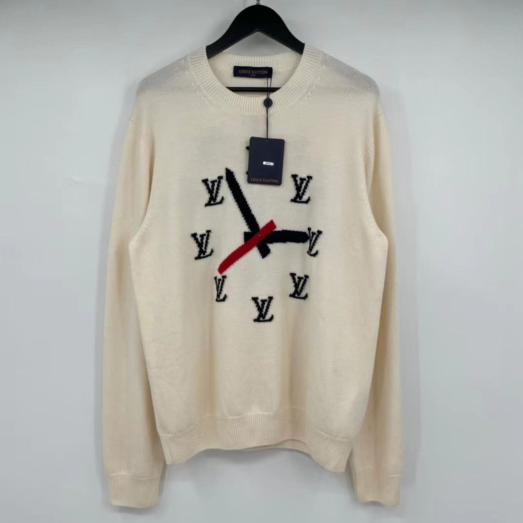 Louis Vuitton Louis Vuitton lv white clock logo sweater Nextarrow-2412 Size US XL / EU 56 / 4 - 1 Thumbnail