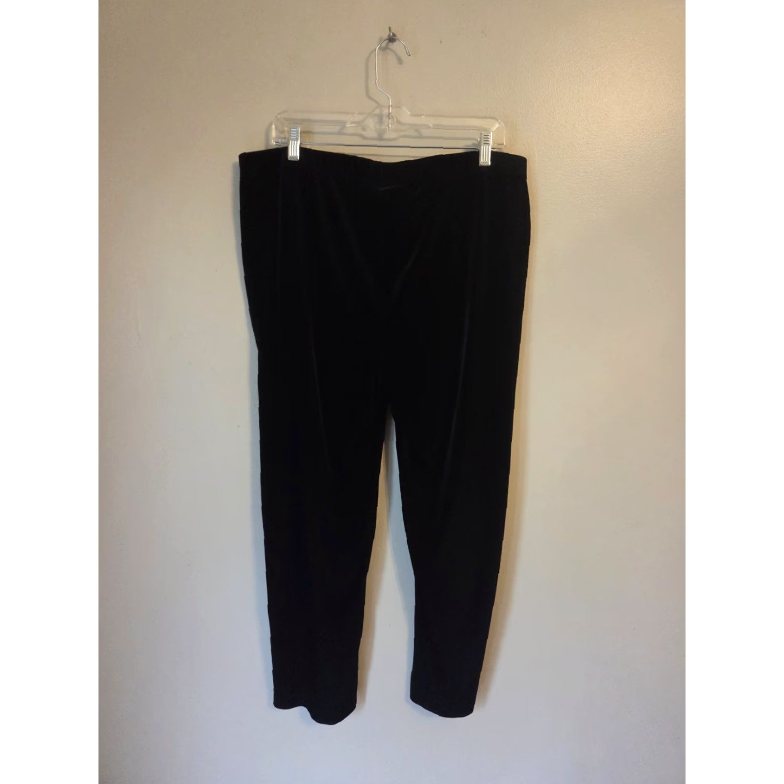 Element Elementz Woman Black Velvet Elastic Waist Pants 2X Plus Size 40" / US 18 - 5 Thumbnail