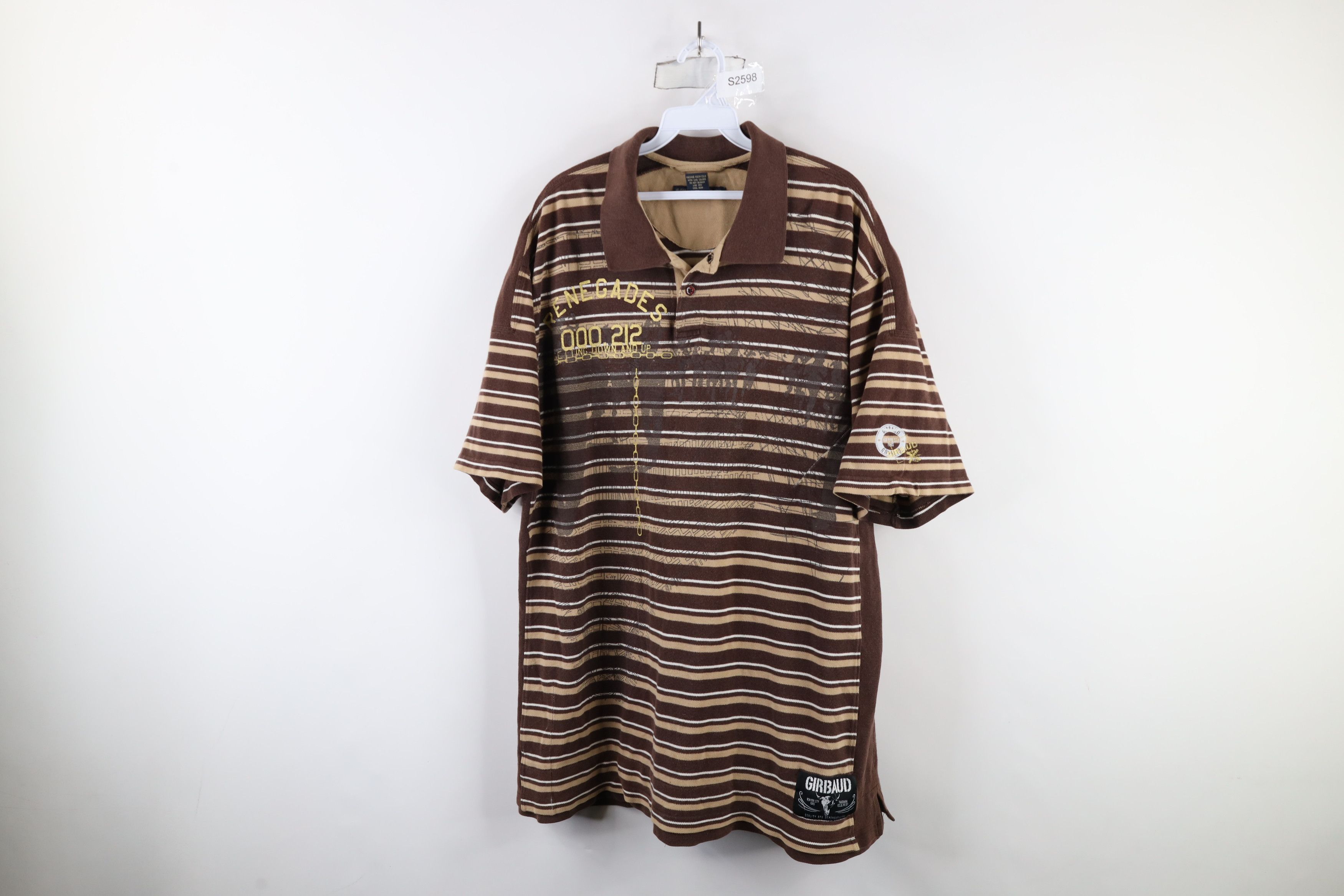 Marithe + Francois Girbaud × Vintage Vintage 90s Marithe Francois Girbaud Striped Polo Shirt Size US XL / EU 56 / 4 - 1 Thumbnail