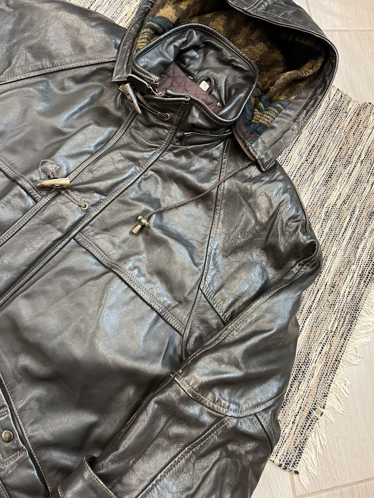 Vintage Vintage Avantgarde Leather Jacket 80s rare retro Size US L / EU 52-54 / 3 - 7 Thumbnail